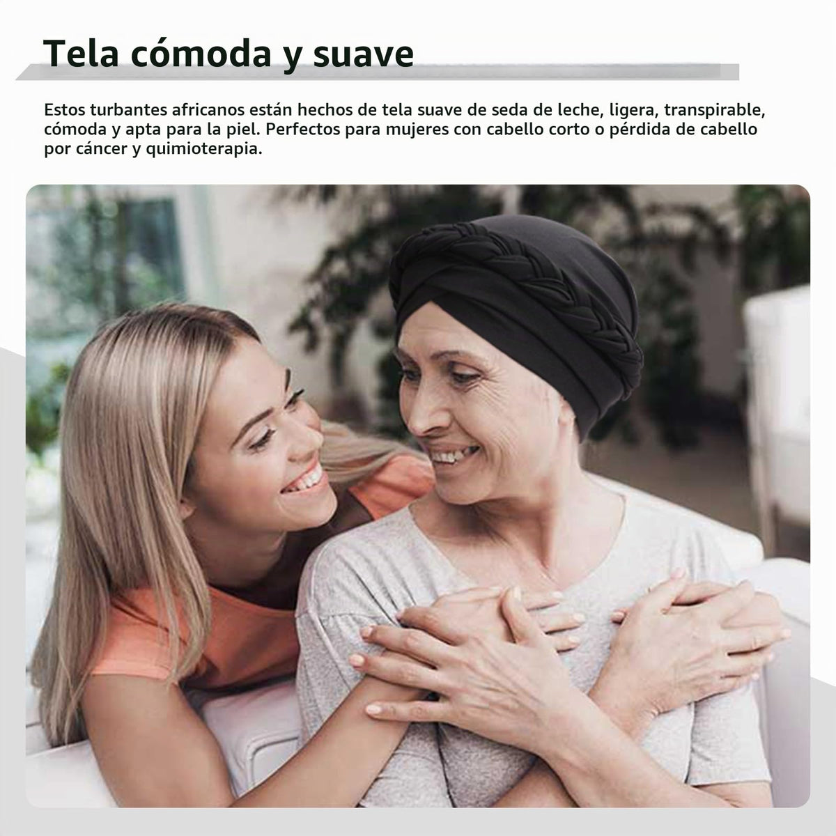 DRESHOW Turbante Africano para Mujeres Preatado Trenzado Envoltura de Cabeza Sombreros Moda Gorra de Dormi Gorro Cáncer de Quimio