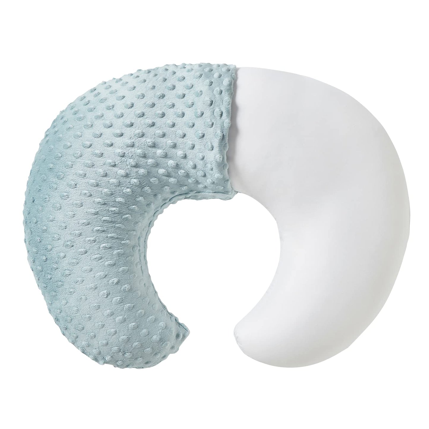QUENESS Almohada y posicionador de lactancia, lactancia materna, alimentación con biberón, soporte para sentarse al bebé con funda extraíble ultra suave, soporte para el tiempo de abdomen para bebés y