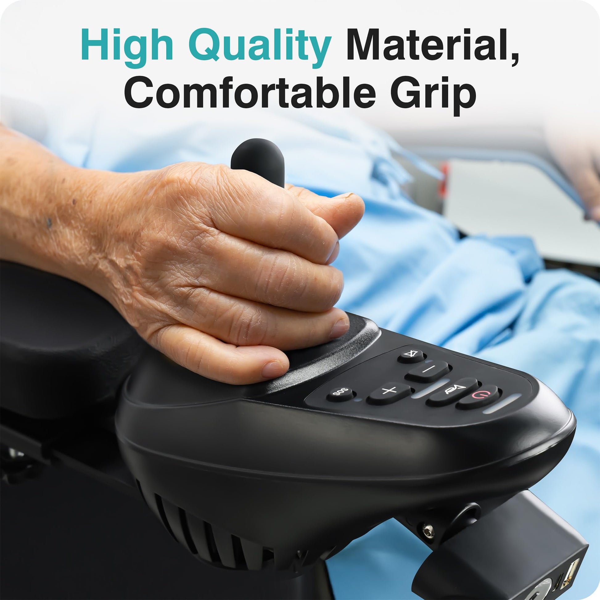 Goldseason Paquete De 2 Joysticks Para Silla De Ruedas, Tapa De Botón Para Scooter De Movilidad, Accesorios Para Silla De Ruedas Eléctrica, Color Negro