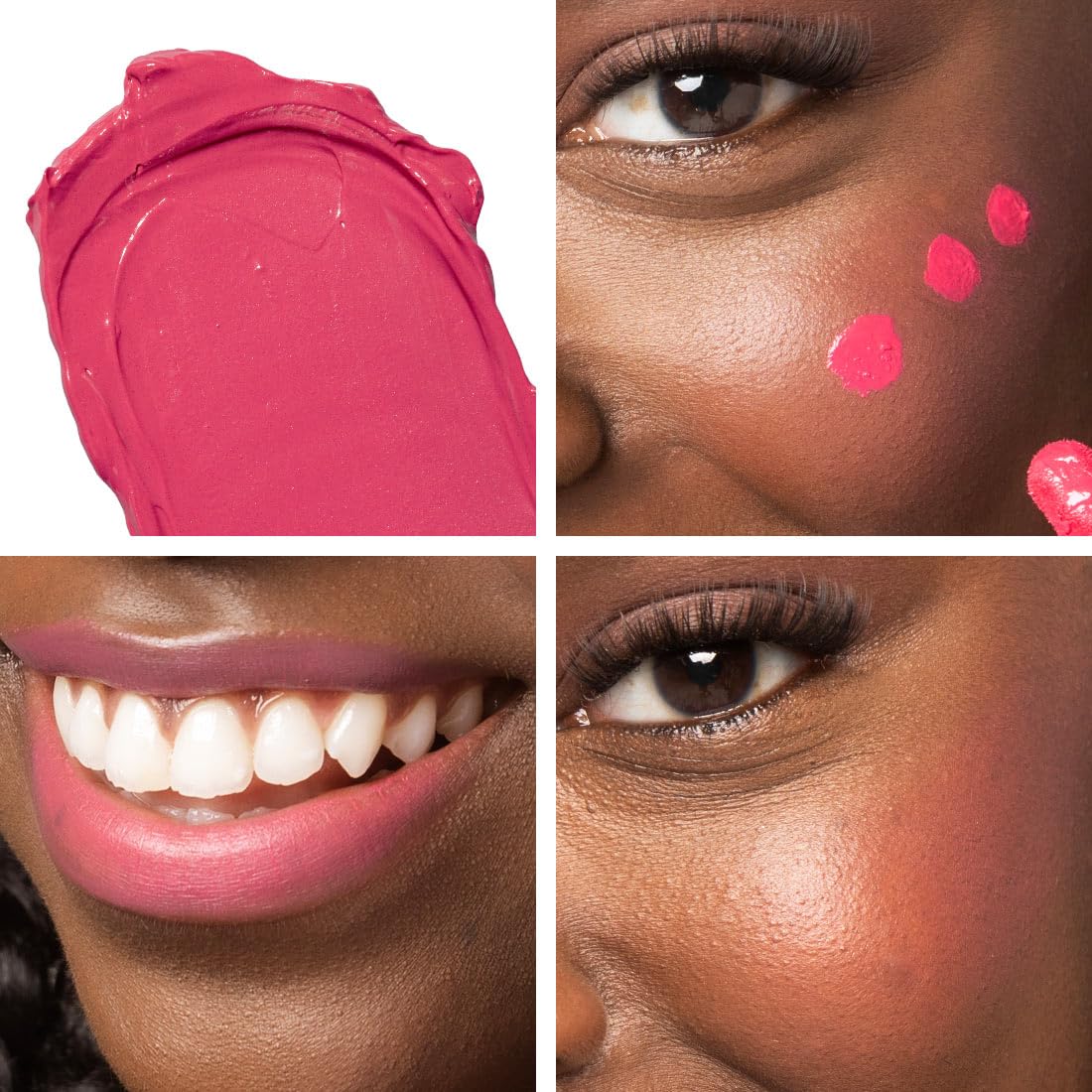 Palladio Rubor Líquido para Mejillas y Labios 2 en 1 Maquillaje, Rubor Facial, Fórmula Liviana en Crema, Resistente a Manchas, Rubor Pigmentado de Larga Duración, Acabado Radiante,Deep Fuchsia