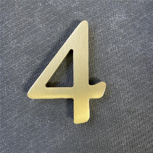 Pegatina de Latón Soild Letras y Números Autoadhesivos para Señalización Decorativa