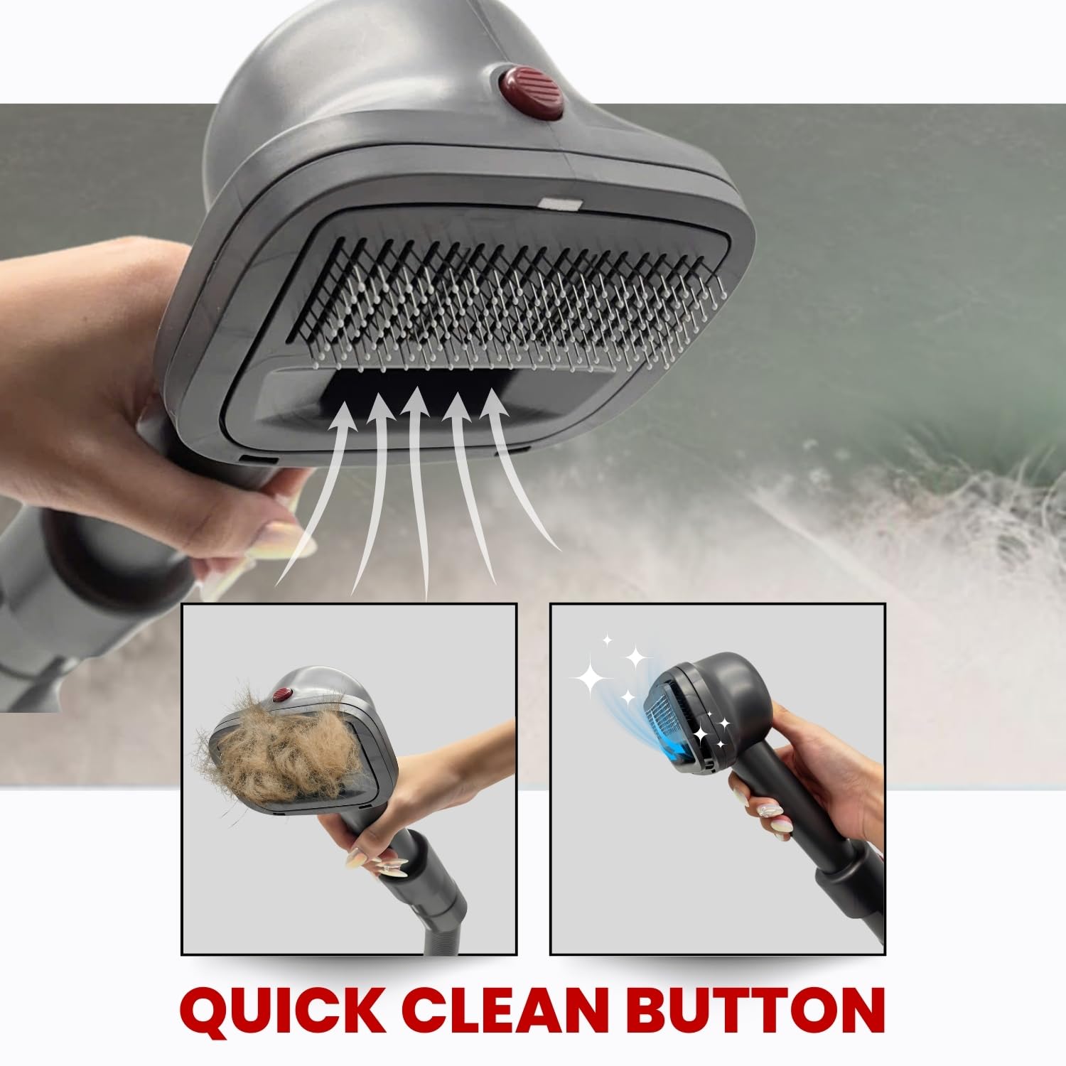 cepillo para polvo de aseo para mascotas y manguera de aspiradora de extensión compatible con Dyson V11, V10, V8, V7, V6, con adaptador convertidor de liberación rápida, accesorio para herramientas de novio