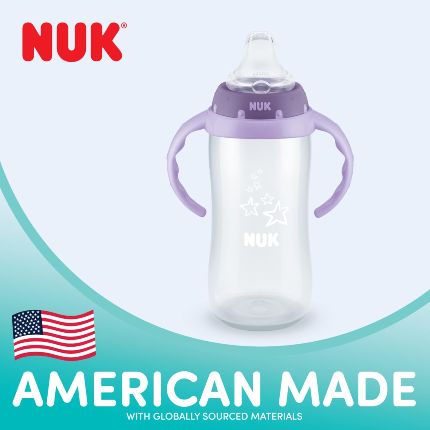 NUK - Taza de aprendizaje de 10 onzas, paquete de 2, Minnie Mouse - boquilla suave, asas de fácil agarre, sin BPA, a prueba de derrames