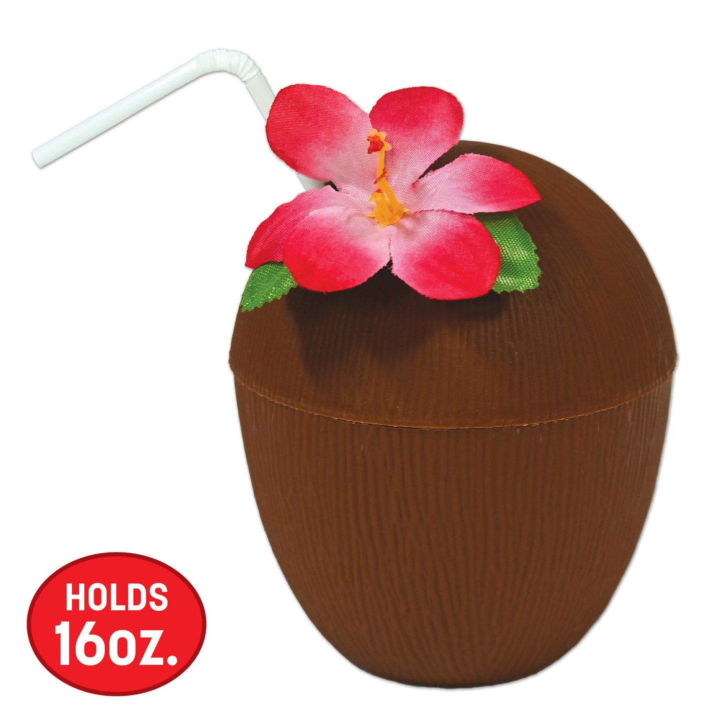 Beistle 50836 Plastic Coconut Cup, Brown