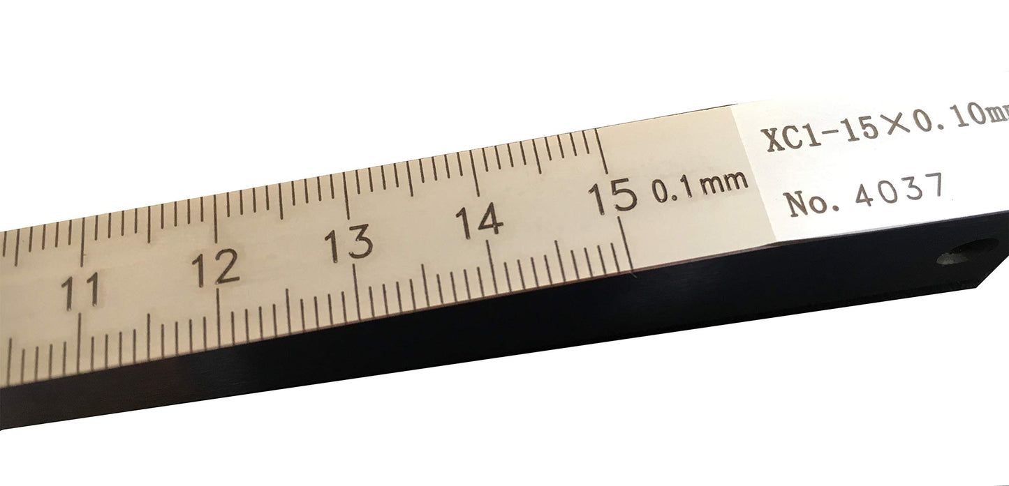 Calibre de precisión de cuña con marcas de alto contraste, calibre cónico de acero inoxidable para reparación automotriz y trabajo de metales, diseño de escala de fácil lectura, identificación