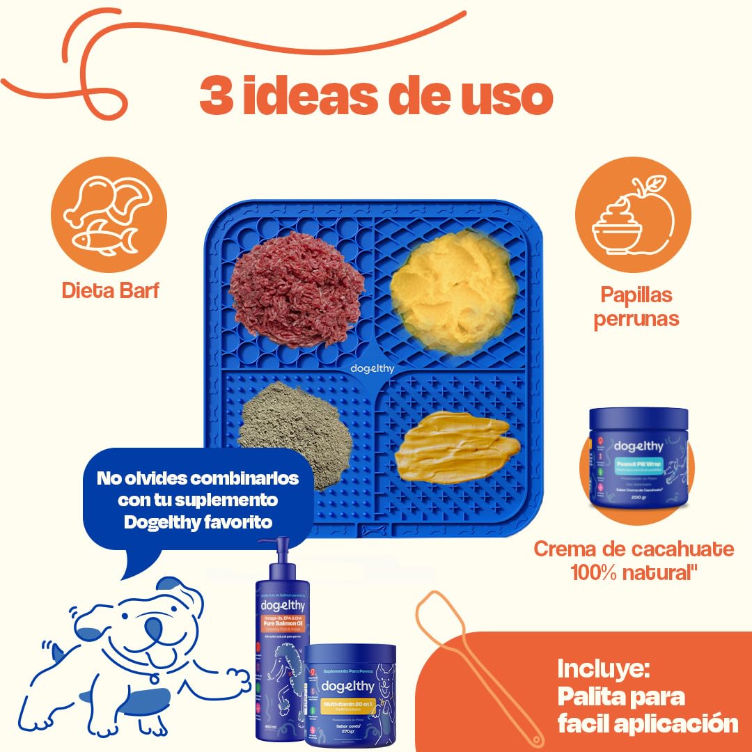 Set de Alfombrillas para Lamer Dogelthy Azul y Verde con Ventosas para Perro y Gato