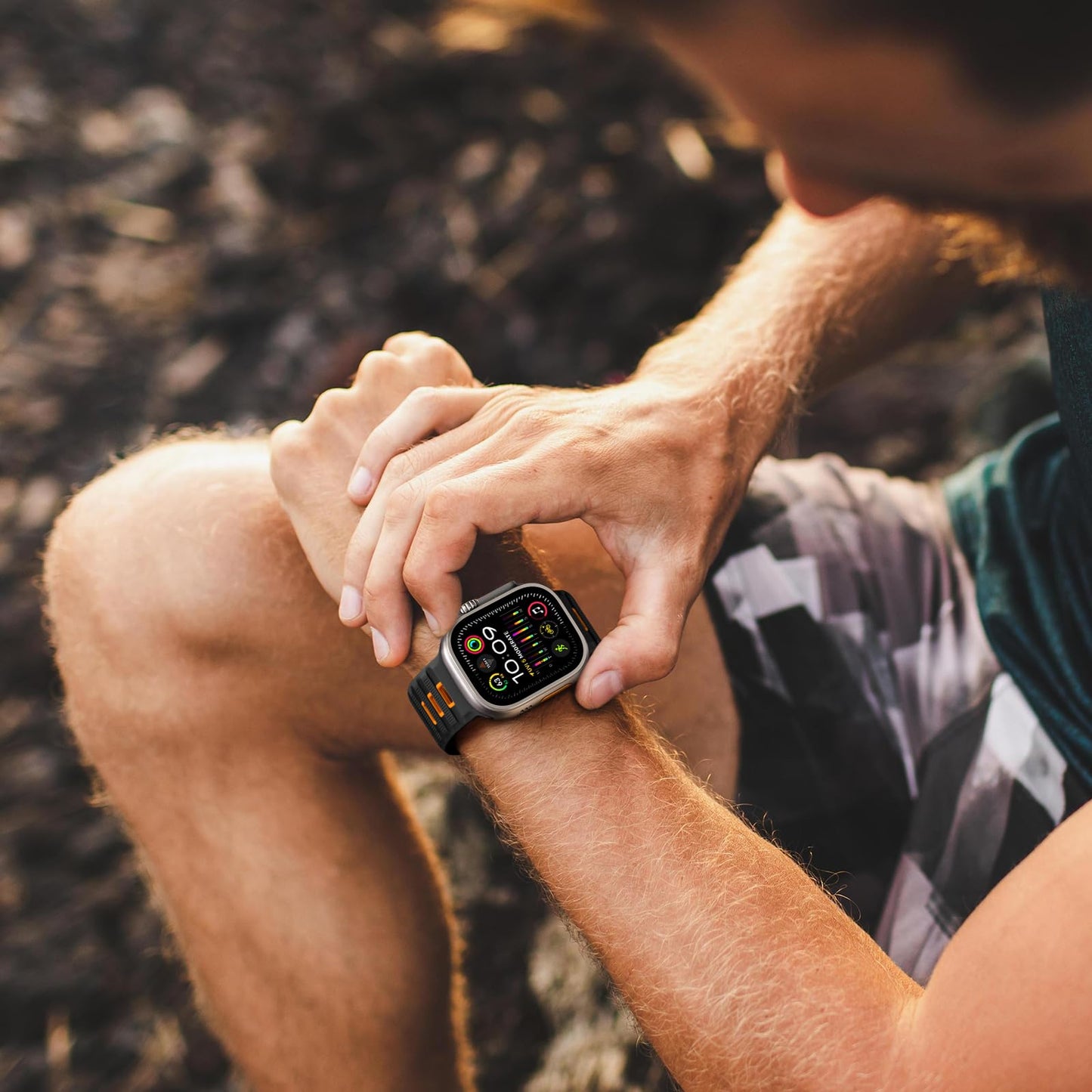Correas Deportivas Vcegari Negras Compatibles con Apple Watch Ultra para Hombre
