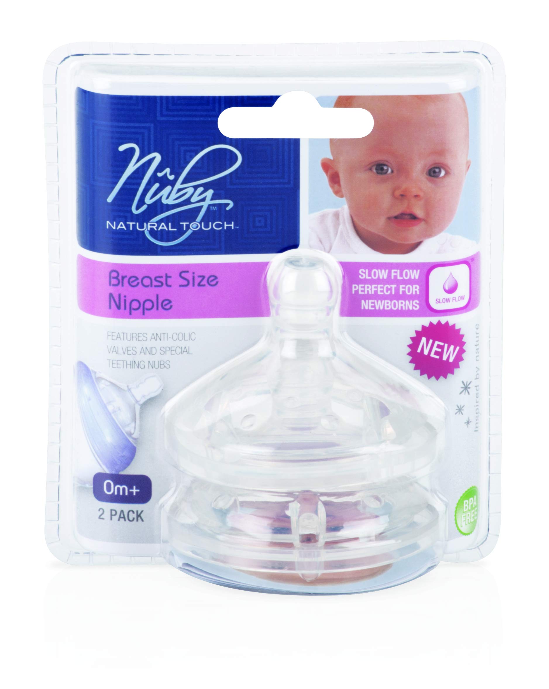 Mamila de Silicón Nuby Transparente Soft Flex Flujo Lento