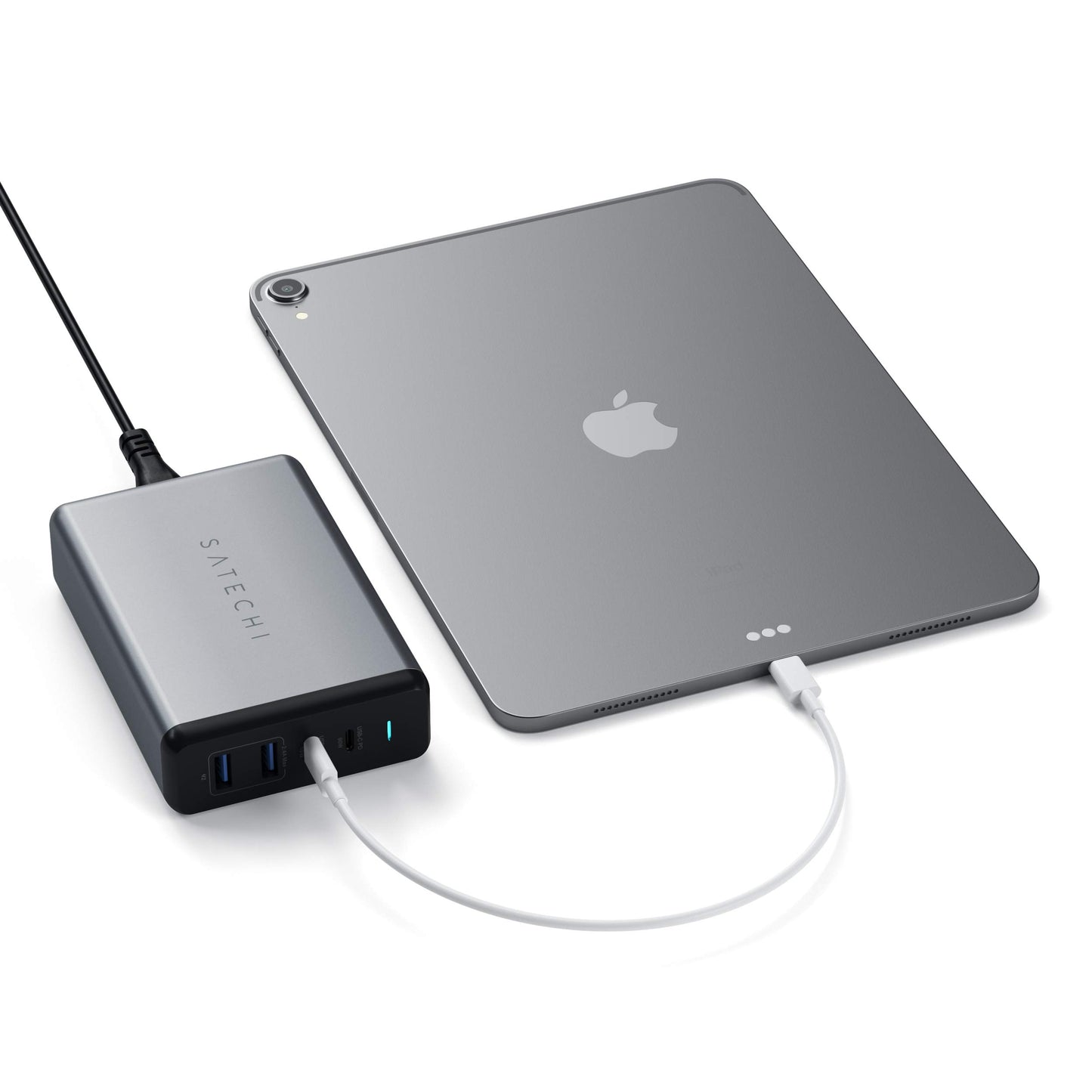 Cargador de Escritorio SATECHI USB-C PD 108W 4 Puertos para MacBook, iPad e iPhone