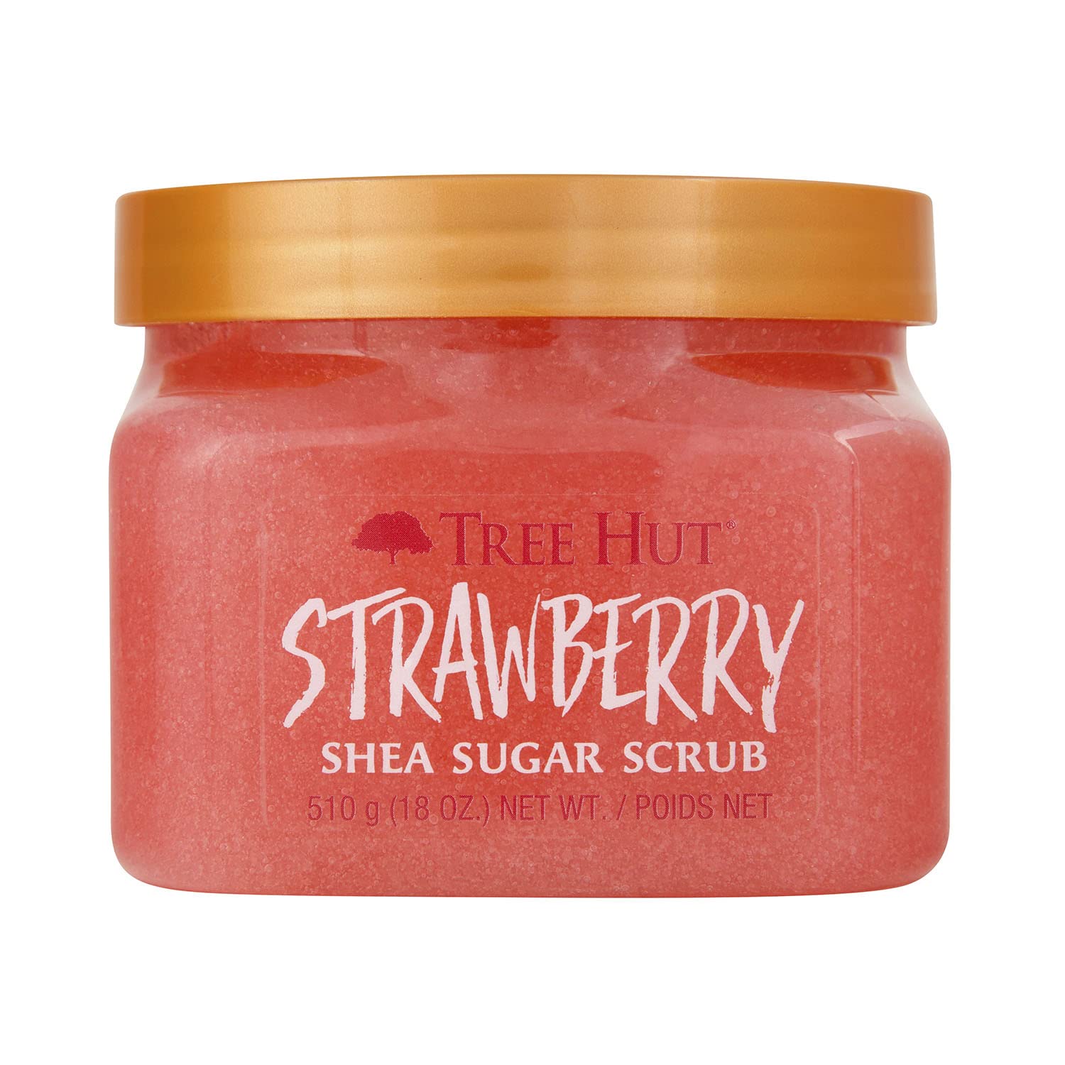 TREE HUT, Strawberry Shea Sugar Scrub, Exfoliante Corporal de Azúcar Natural, con Manteca de Karité y Fresa, Fórmula Vegana, 510 g + TREE HUT, Watermelon Shea Sugar Scrub, Exfoliante 510 gramos