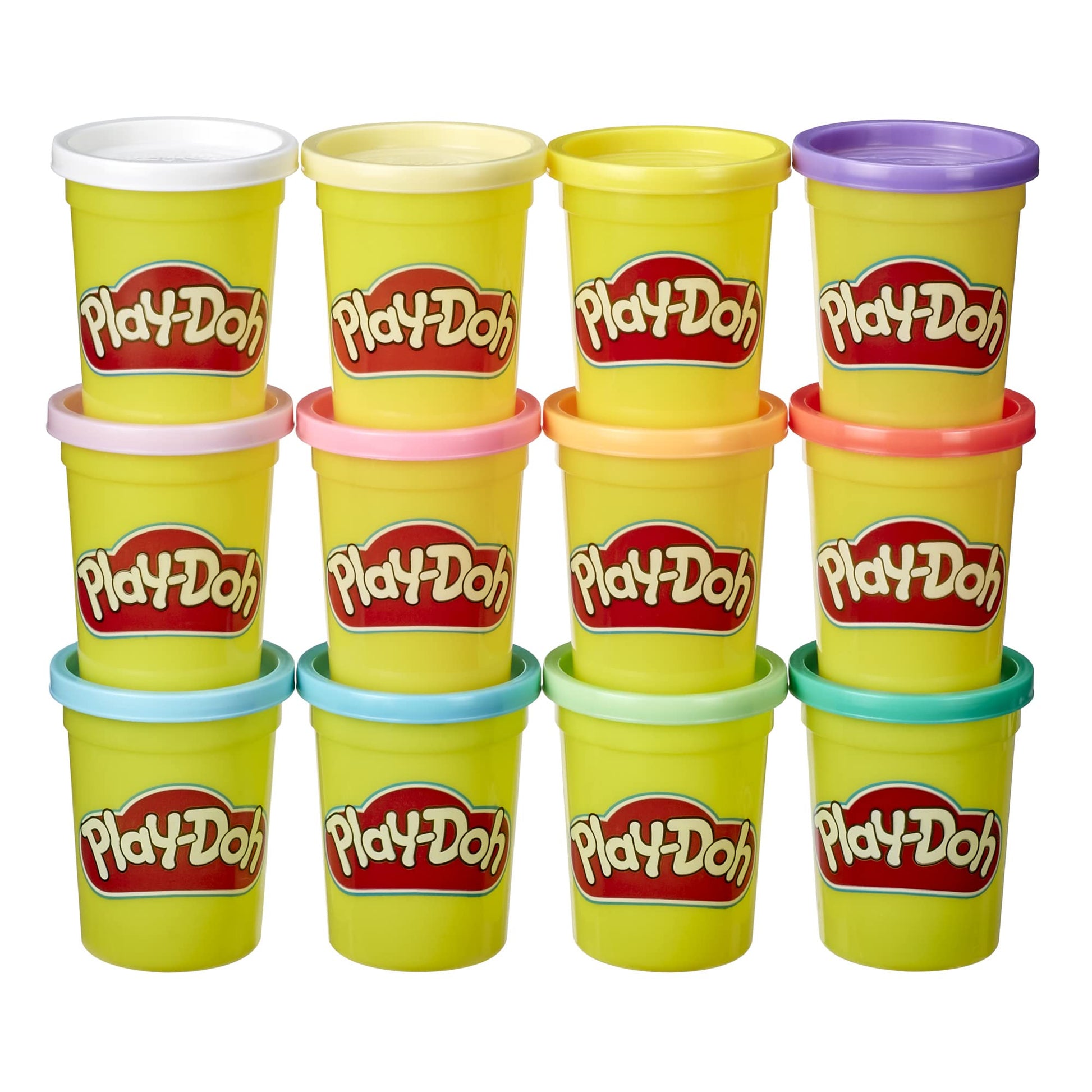 Paquete de Masa Modeladora Play Doh Colores Primaverales 12 Latas 112 Gramos No Tóxica