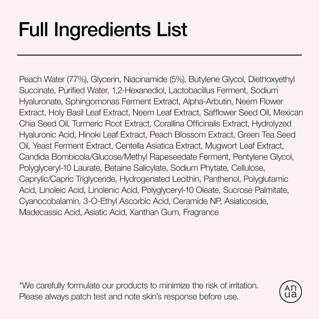 ANUA [Anua] Peach Suero De Niacinamide 70% 30ml l Tratamiento De Hiperpigmentación De Suero Facial Hidratante Iluminador Que Reduce La Melanina Belleza Limpia Diaria Cosmetico Coreano