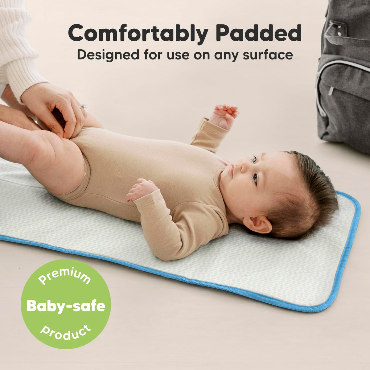 KeaBabies - Cambiador portátil de pañales, fácil de limpiar, plegable e impermeable para bolsa de pañales, compacto, ligero, recién nacido de 25 x 13 pulgadas, bebé, cambiador de bebé esencial de
