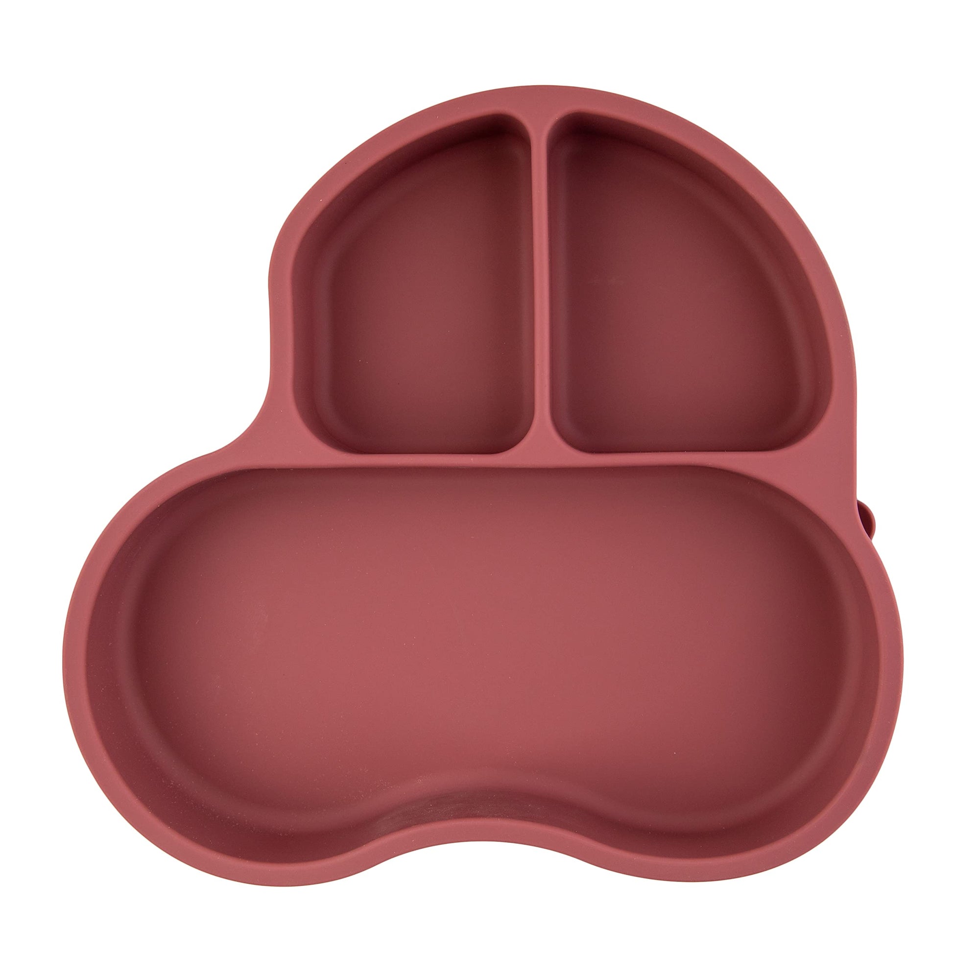 Plato de Silicón PAPU BABY Magenta con Divisiones y Succión para Bebés