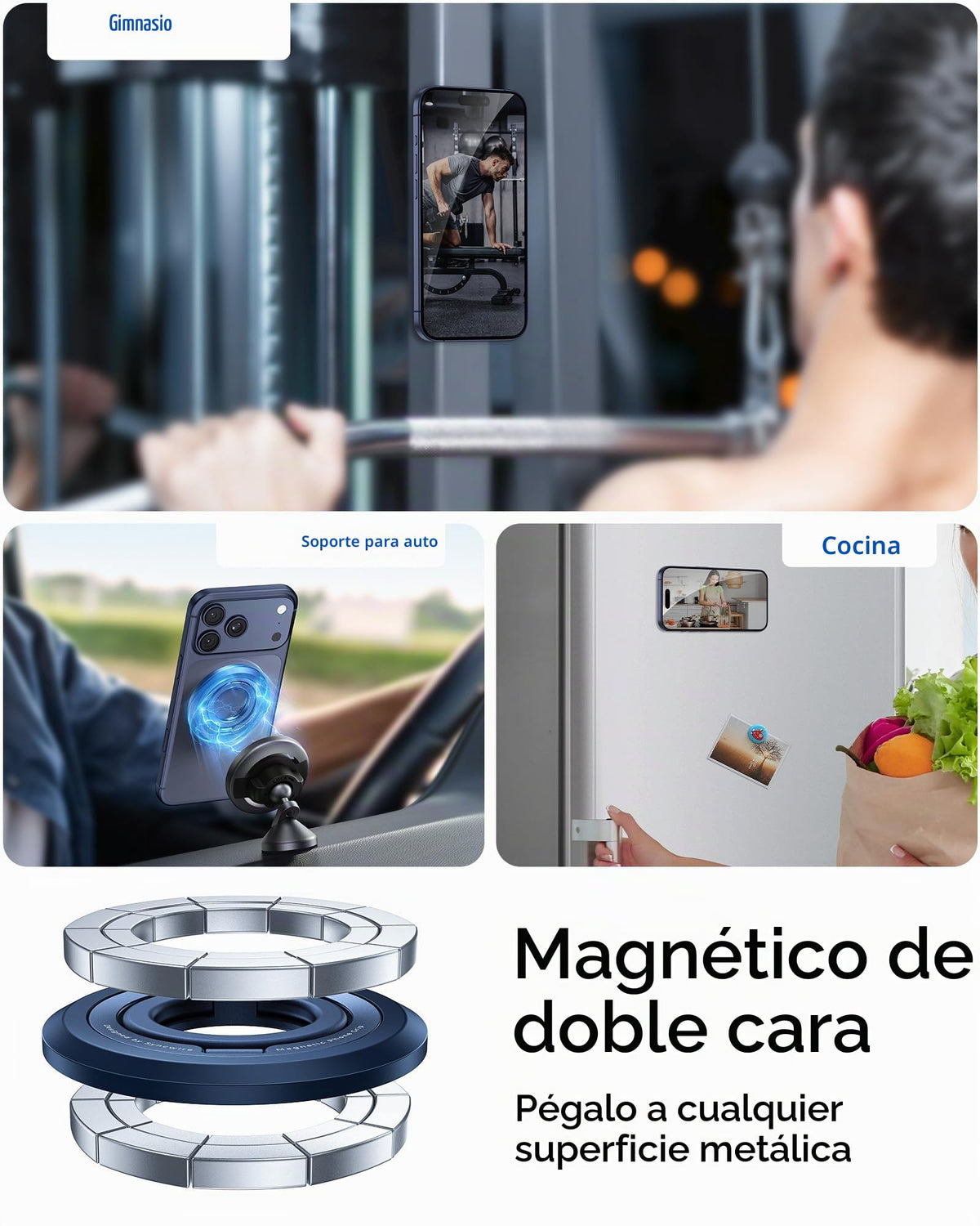 Soporte Magnético SYNCWIRE para Anillo de Teléfono MagSafe