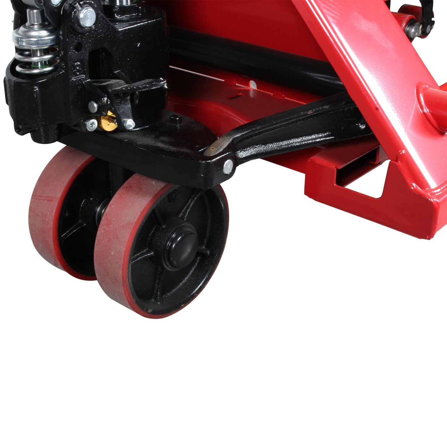 Patín Hidráulico MIKEL'S Rojo con Ruedas de Poliuretano Sistema Tándem 3 Toneladas