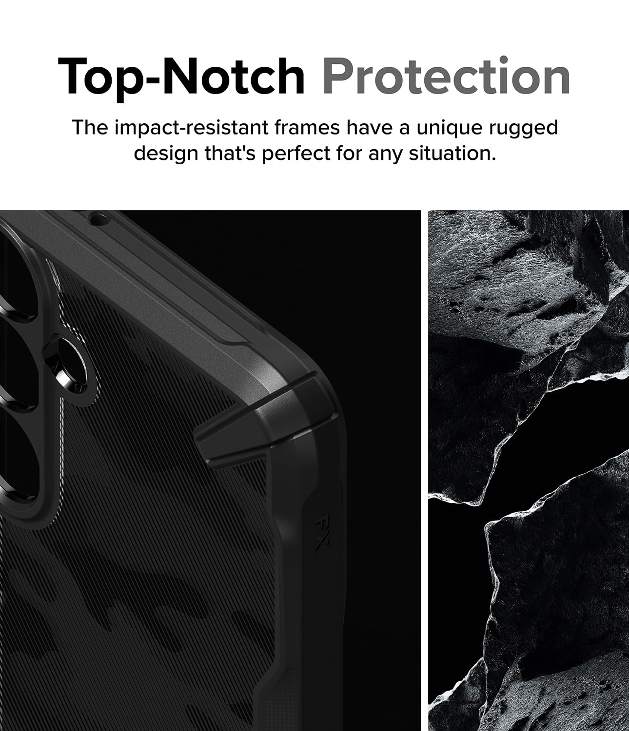 Funda Ringke Fusion-X Samsung Galaxy S24 Camo Black Diseño Camuflaje Carcasa Militar Protección Resistente