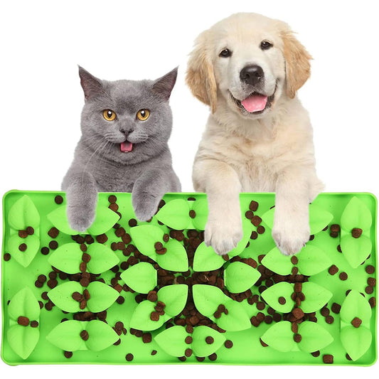 KIWOP Tapete de Silicona para Lamer Perros, Sin BPA, Alfombrilla de Alimentación Lenta para Mascotas con Ventosas, Almohadilla para Lamer, para Aliviar la Reducir el Aburrimiento de Perros y Gatos