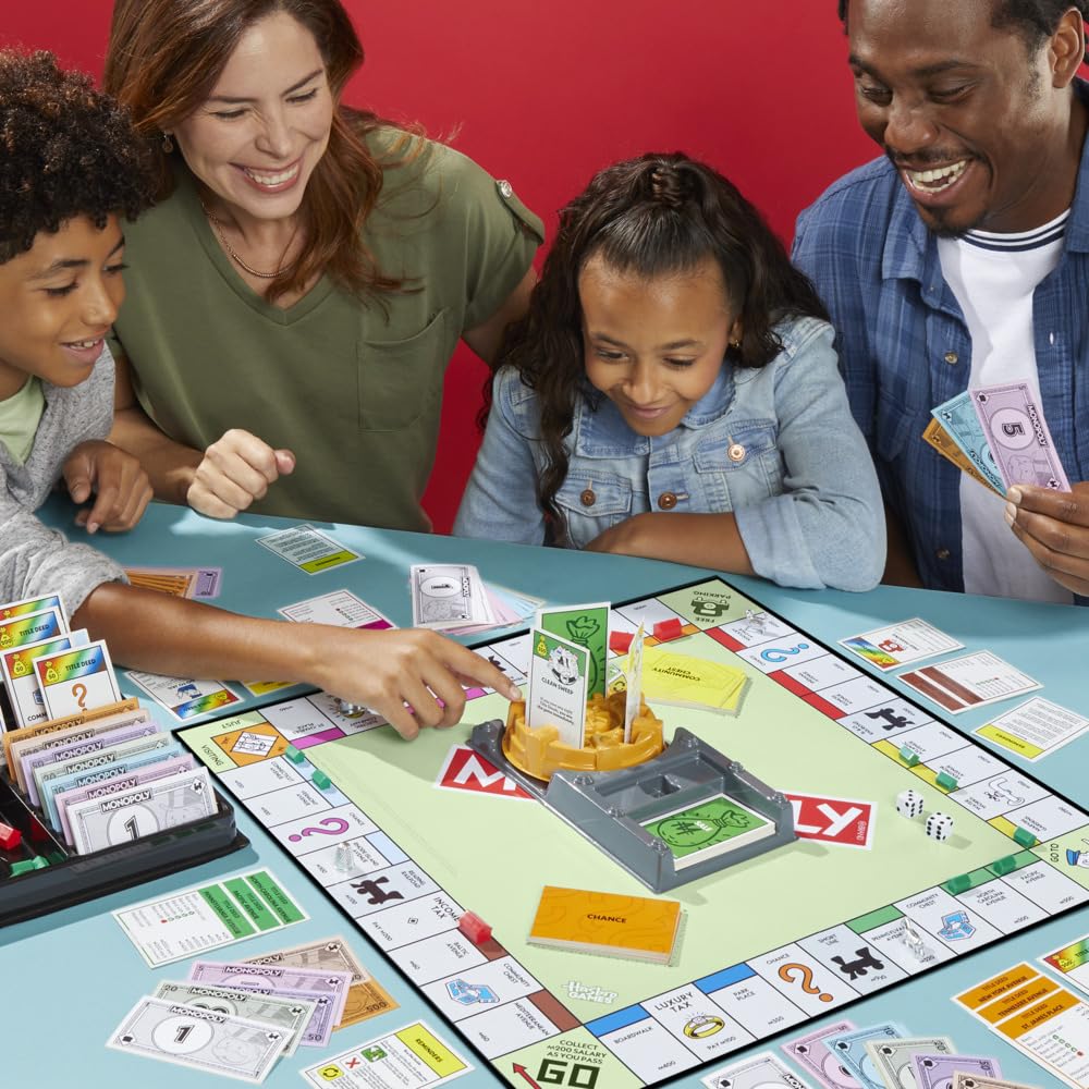 Hasbro Gaming Juego de Mesa Monopoly EXPANSIÓN Todo a la Venta, Añade al clásico Juego de Mesa Monopoly, Juegos Familiares, Edad 8+, 40 Minutos.