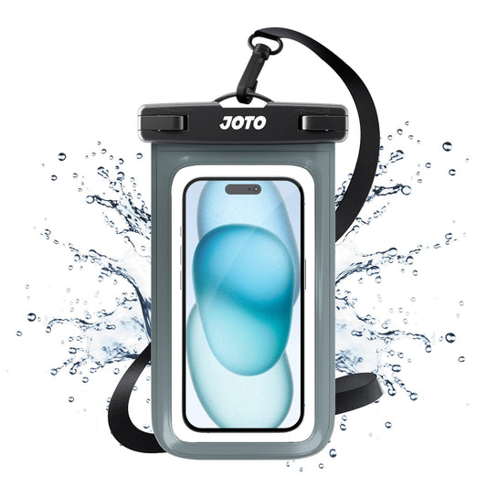 Funda Impermeable JOTO Gris para Celular Sumergible hasta 7 Pulgadas