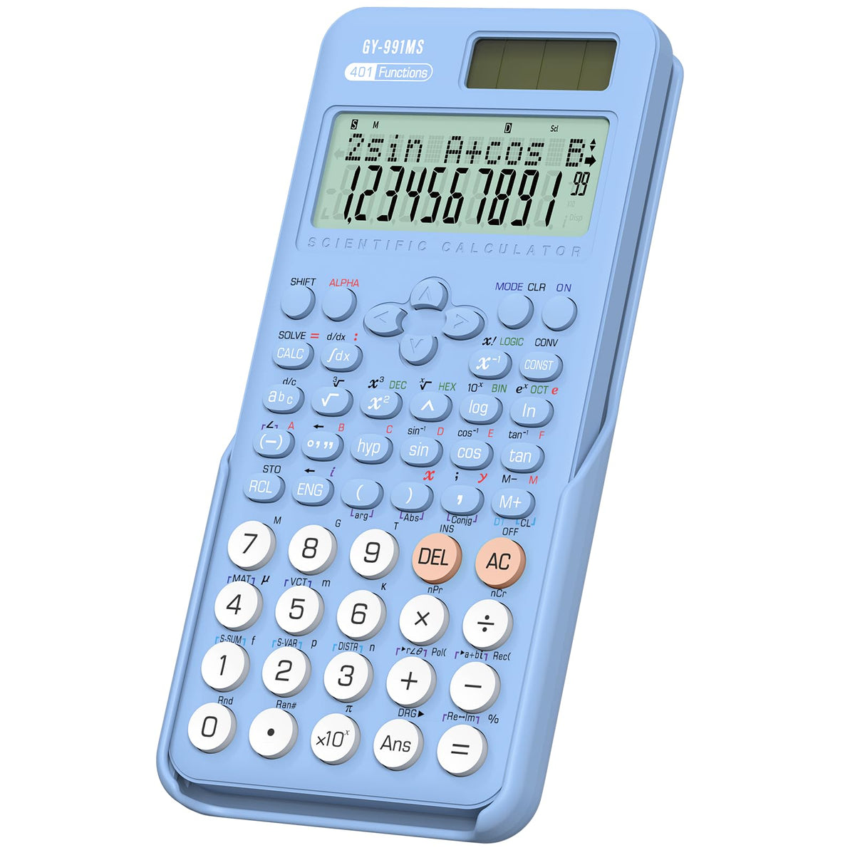 Calculadora Científica ROATEE Azul con 401 Funciones y Pantalla de Dos Líneas