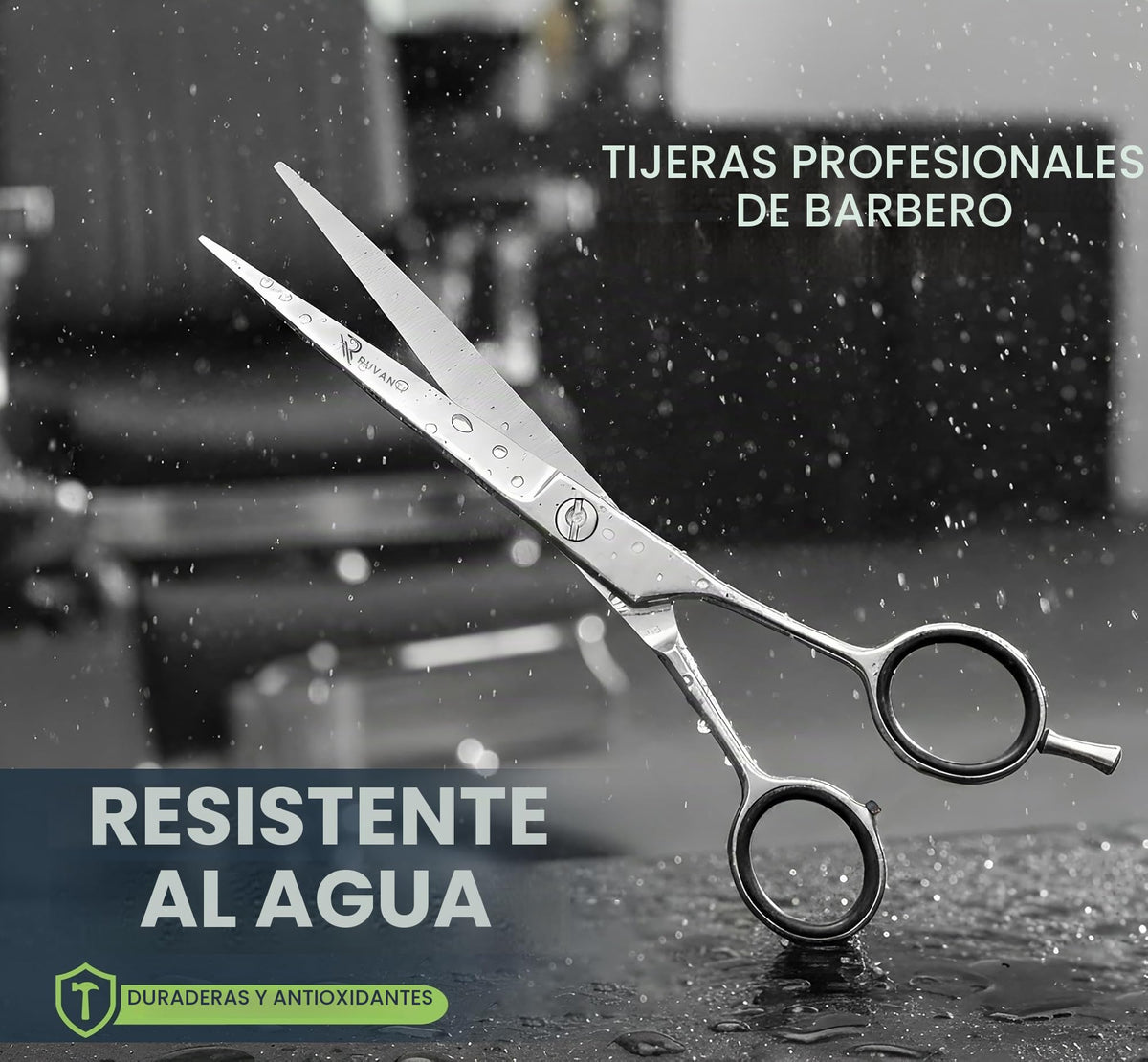 Ruvanti Tijeras profesionales para cortar el cabello - Cuchillas afiladas Tijeras para el cabello / Tijeras de peluquero / Tijeras para bigote - Tijeras para el cabello de acero inoxidable J2 - 6.5 "- Tijeras para corte de cabello / peluquería para niños,