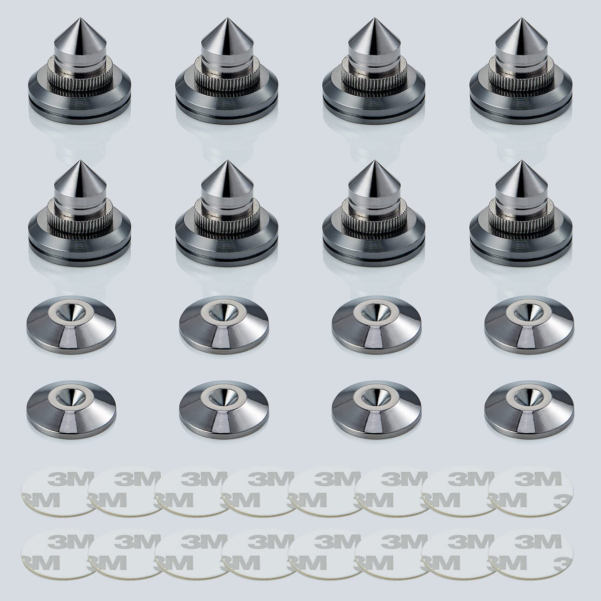 Protectores de Piso Pailvens Negro Ajustables para Altavoces y Equipos HiFi