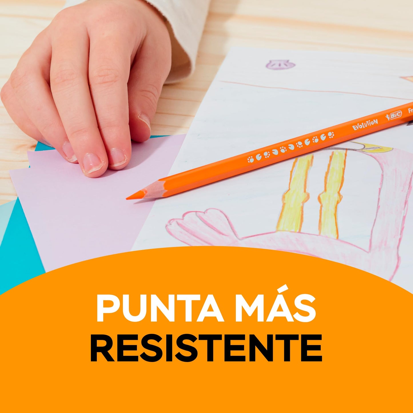 BIC, Lápices de Colores, Punta Resistente, Evolution, Surtido de Colores, 24 piezas + 2 Lápices Gratis