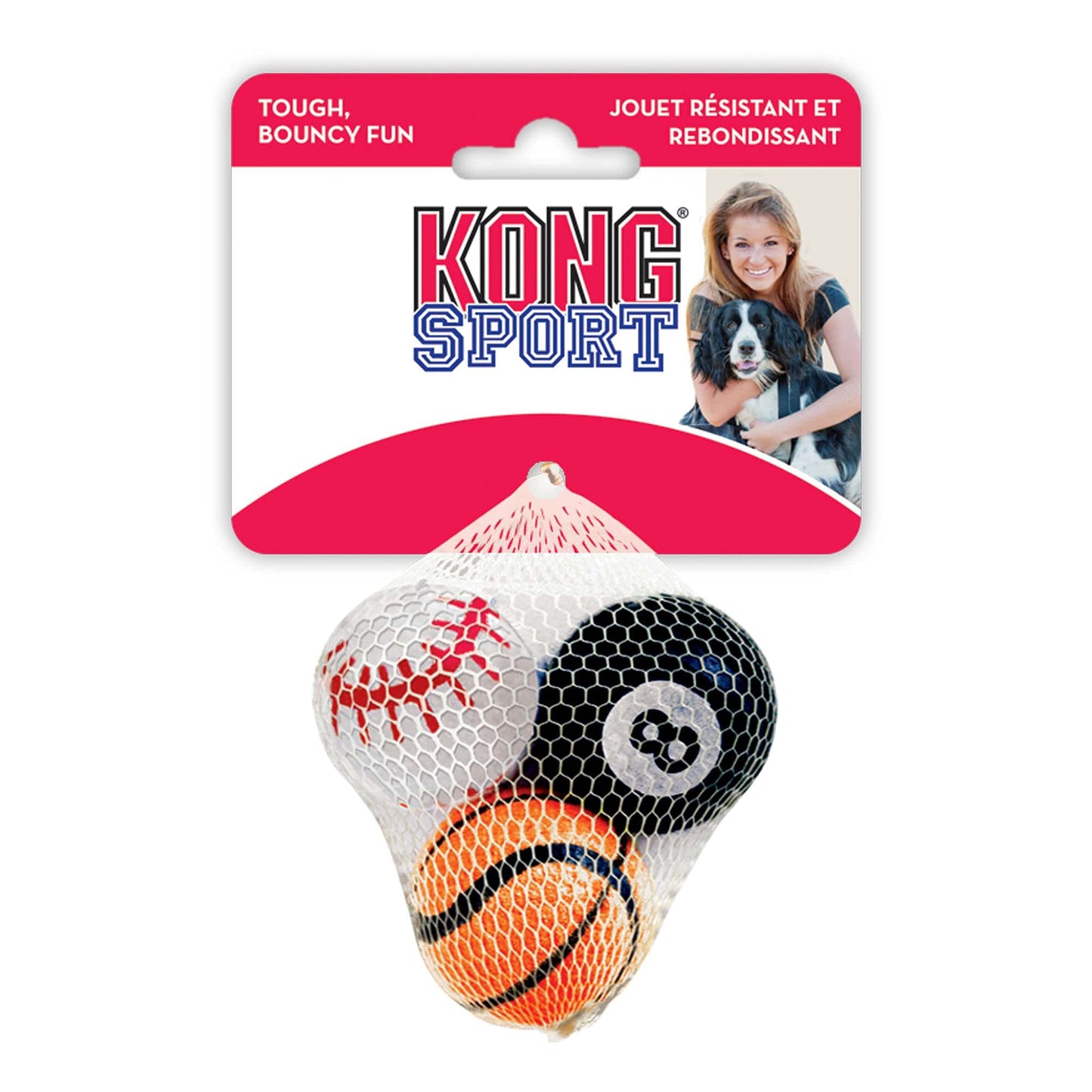 Kong Bolas Deportivas para Perro, Paquete de 3, Extra pequeño, Surtido