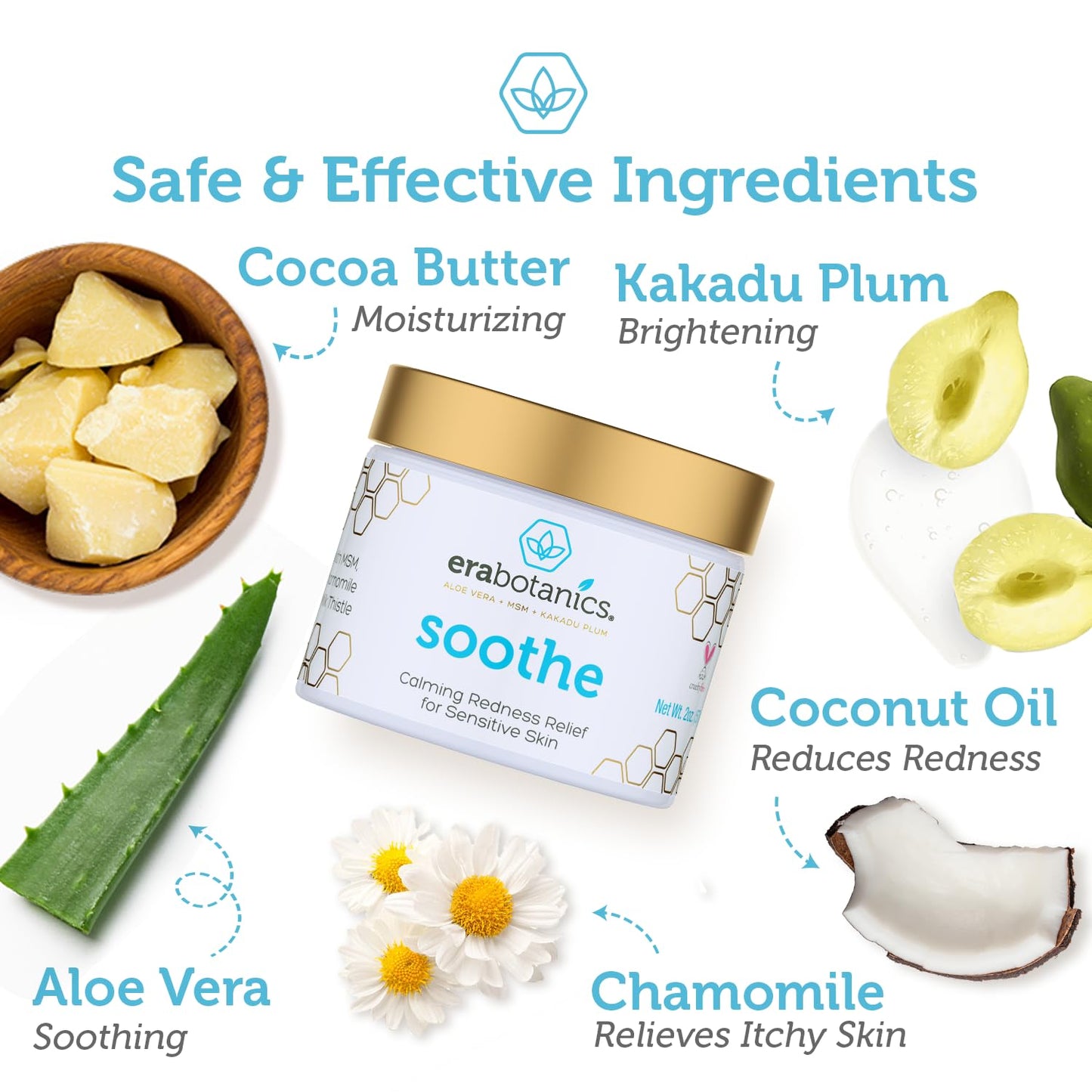 Rosacea Redness Relief Treatment Cream - Soothe Anti Inflammatory Natural Face Moisturizer Cream For Rosacea, Eczema, Acne, Dry, Sensitive Skin With Milk Thistle, MSM, Avocado Oil & Chamomile