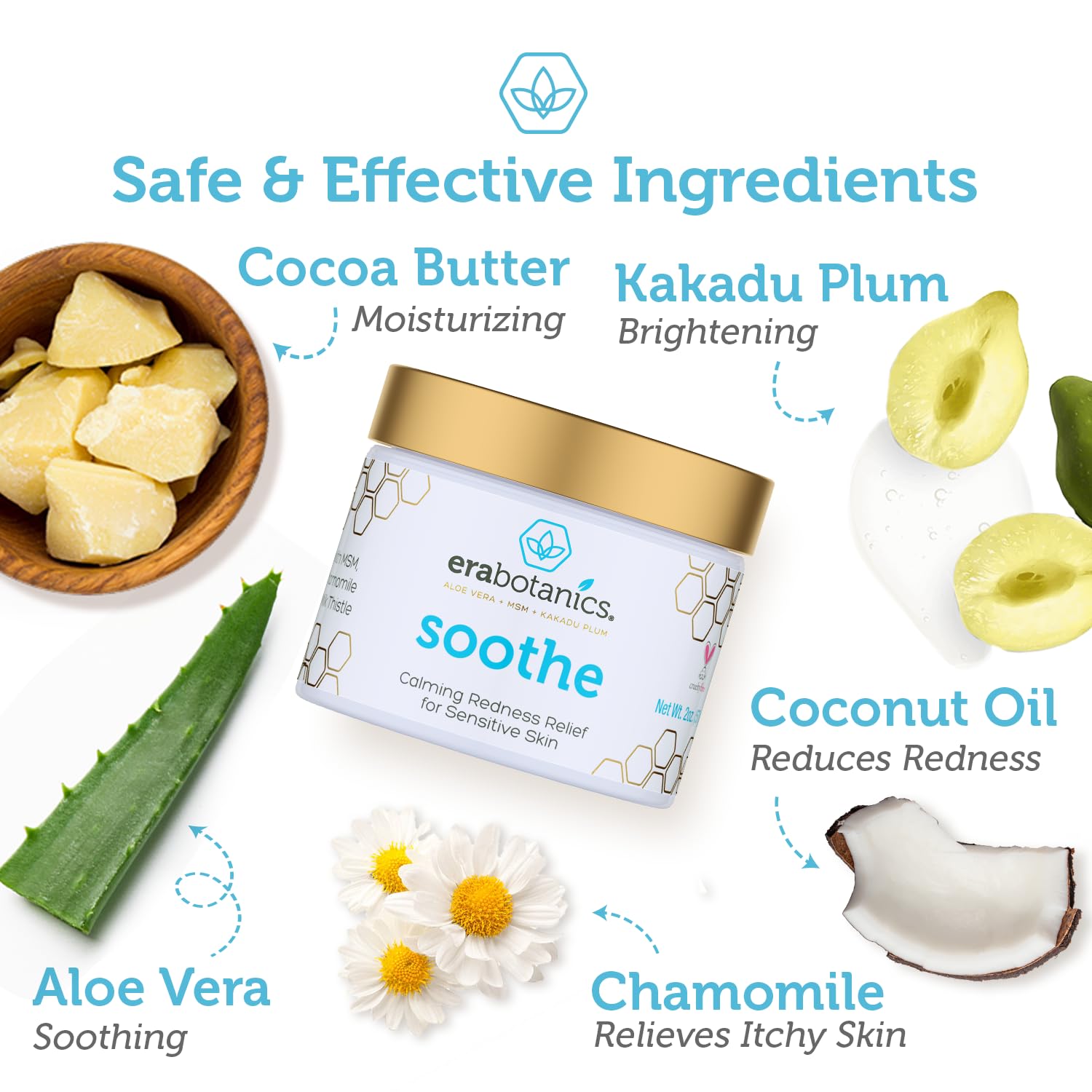 Rosacea Redness Relief Treatment Cream - Soothe Anti Inflammatory Natural Face Moisturizer Cream For Rosacea, Eczema, Acne, Dry, Sensitive Skin With Milk Thistle, MSM, Avocado Oil & Chamomile