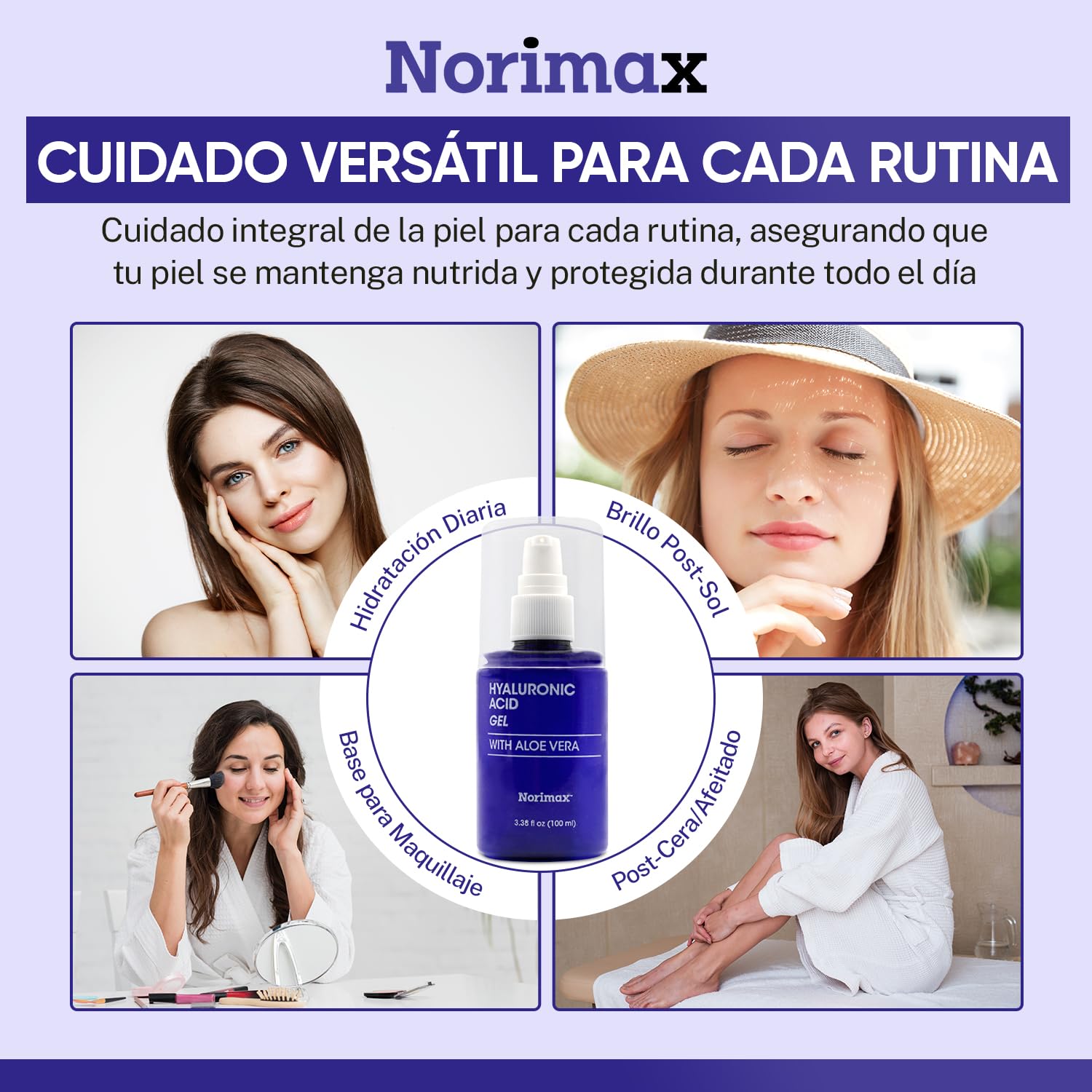 Gel Facial de Ácido Hialurónico con Aloe Vera
