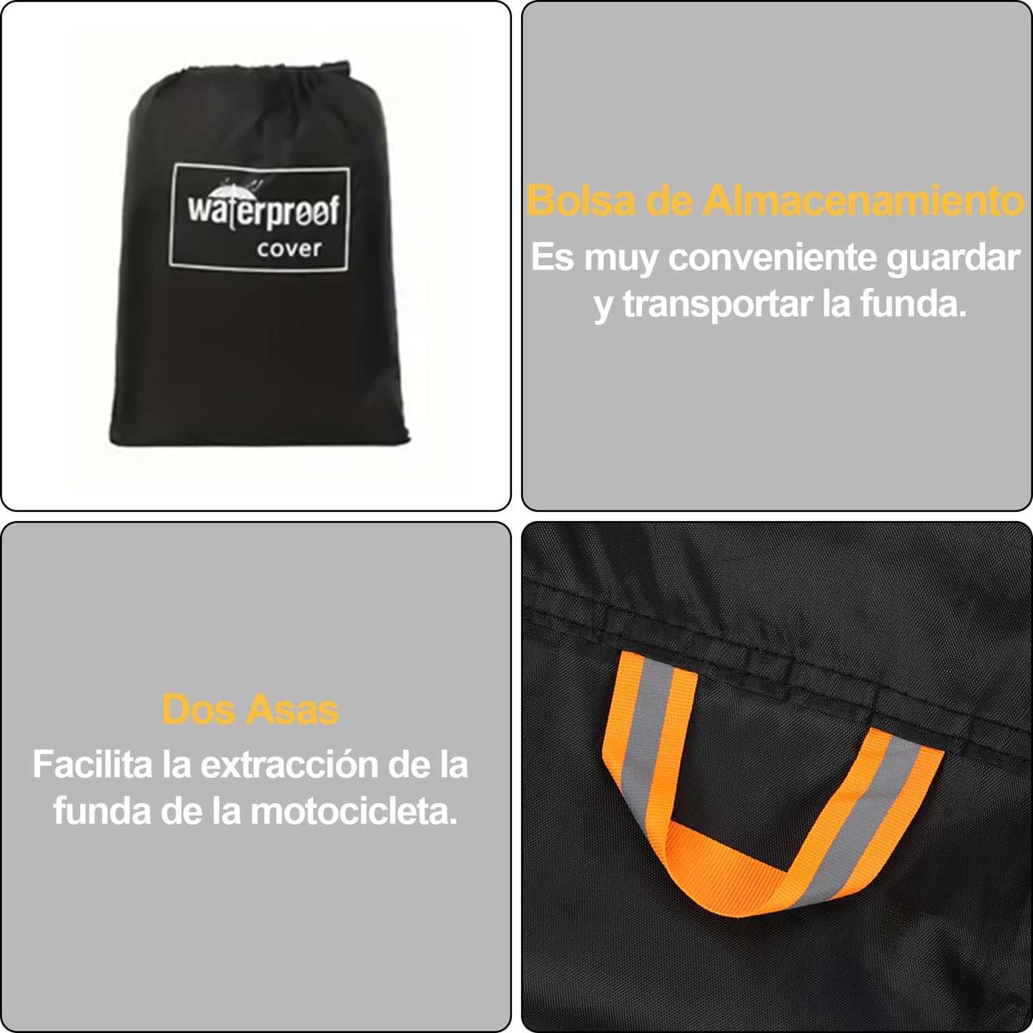 Lubardy - Funda para Moto Cubre para Motoneta Impermeable Cubierta para Motocicleta Impermeable Accesorios Protección contra el Polvo, Escombros