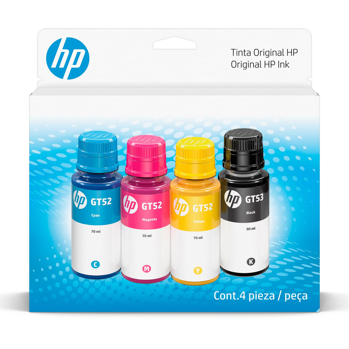 Botellas de Tinta HP Negro Cian Magenta Amarillo