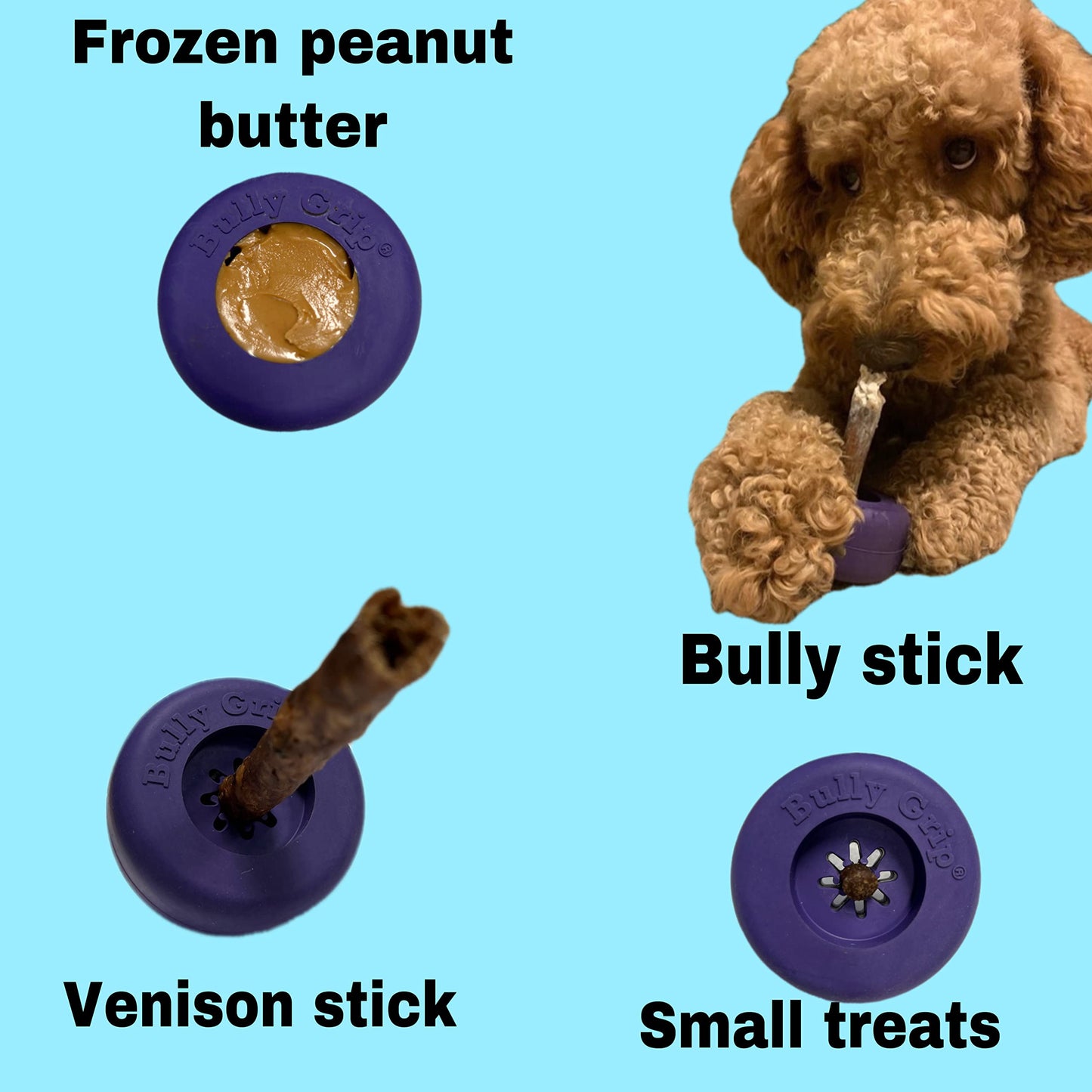 Bully Stick Holder – Tamaño mediano – Juguete interactivo para perro y dispositivo de seguridad para perro