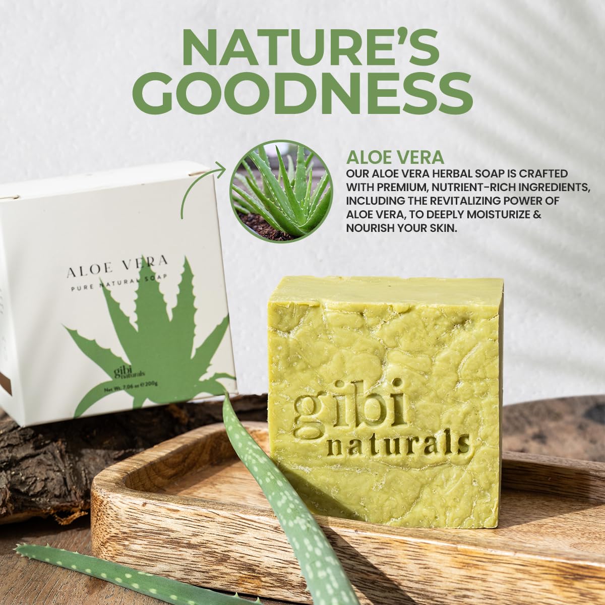 Jabón en barra de aloe vera 7,06 oz Jabón hidratante de aloe vera para rostro y cuerpo Limpia, hidrata y suaviza la piel Jabón en barra de aloe vera puro y natural para todo tipo de piel