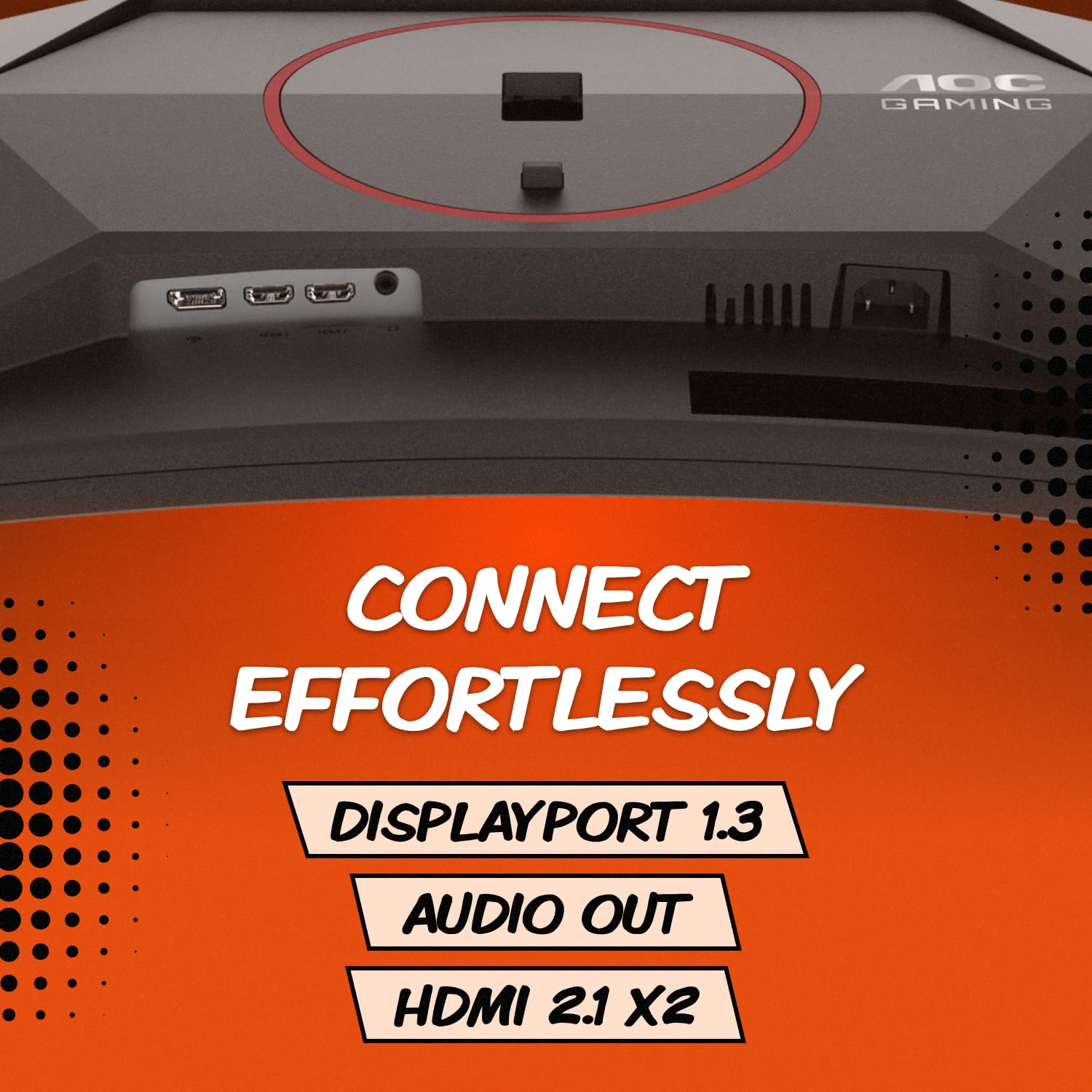 AOC CQ27G4ZH - Monitor curvado para juegos de 27 pulgadas, QHD 2K 2560 x 1440, 1500R VA, 300Hz 0.3ms, HDMI x2, DP x1, soporte ajustable en altura, compatible con interruptor Xbox PS5, 3 años de punto