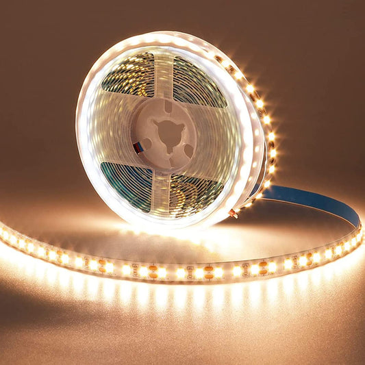 KXZM Tira LED 5M 12V Blanco Cálido 3000K Flexible Alta Densidad 600LEDs SMD2835 IP20 Not Impermeable Luces de Cinta LED para Armarios Salón Dormitorio Decoración Hogar(Alimentación No Incluida)