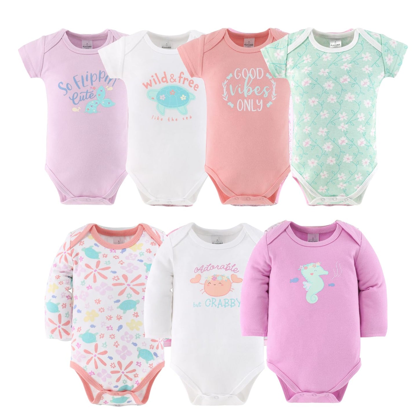 The Peanutshell - Juego de regalo para niñas - Juego de 23 piezas de regalo para niñas recién nacidas, ropa de bebé y artículos esenciales para recién nacidos, ropa de recién nacido, 0 a 3 meses, flor