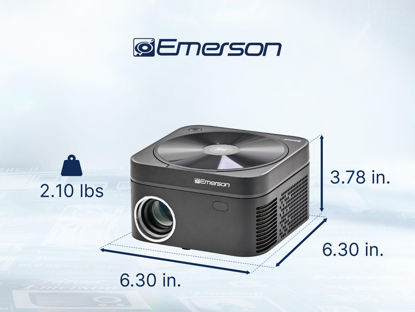 Emerson EVP-2503C Proyector LCD de Cine en casa de 120 Pulgadas con Reproductor de DVD Integrado