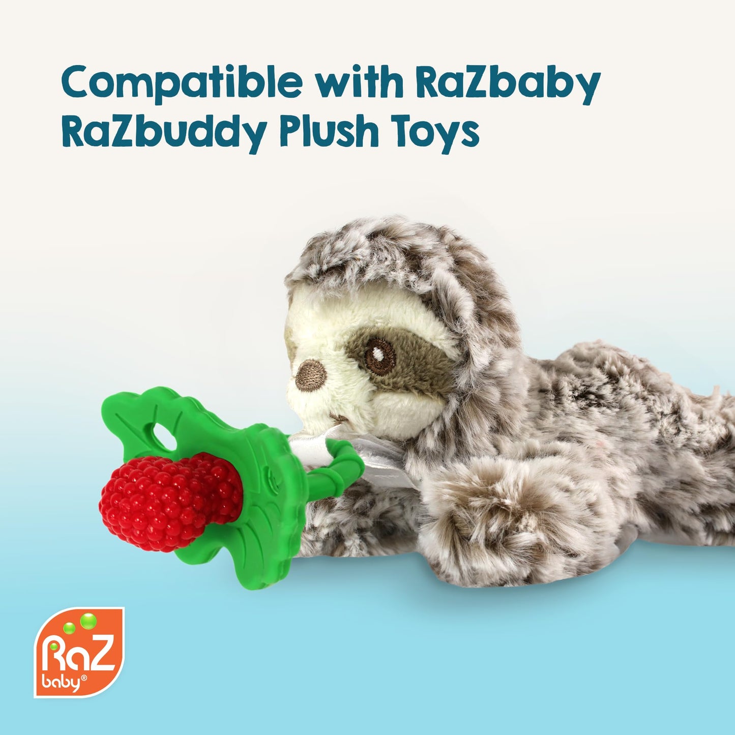 Chupete RaZbaby RaZberry Rojo Alivio Dentición Grado Alimenticio para Bebés