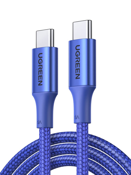 Cable USB Tipo C UGREEN Azul 100W 20V 5A Carga Rápida para Dispositivos Compatibles