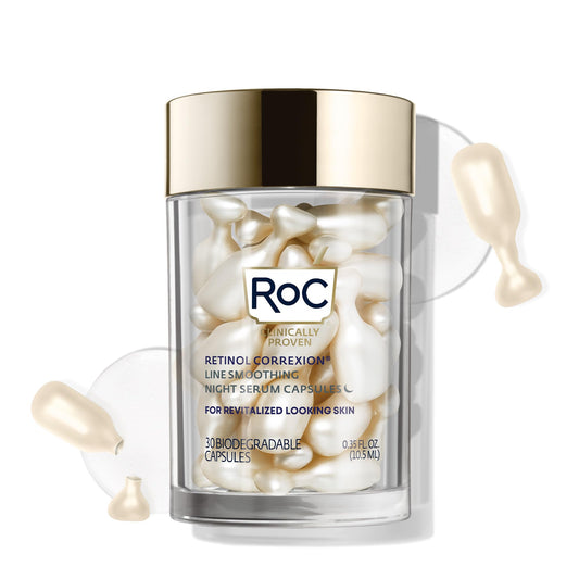 RoC Retinol Correxion Line Smoothing Night Retinol Serum, 30 Capsules