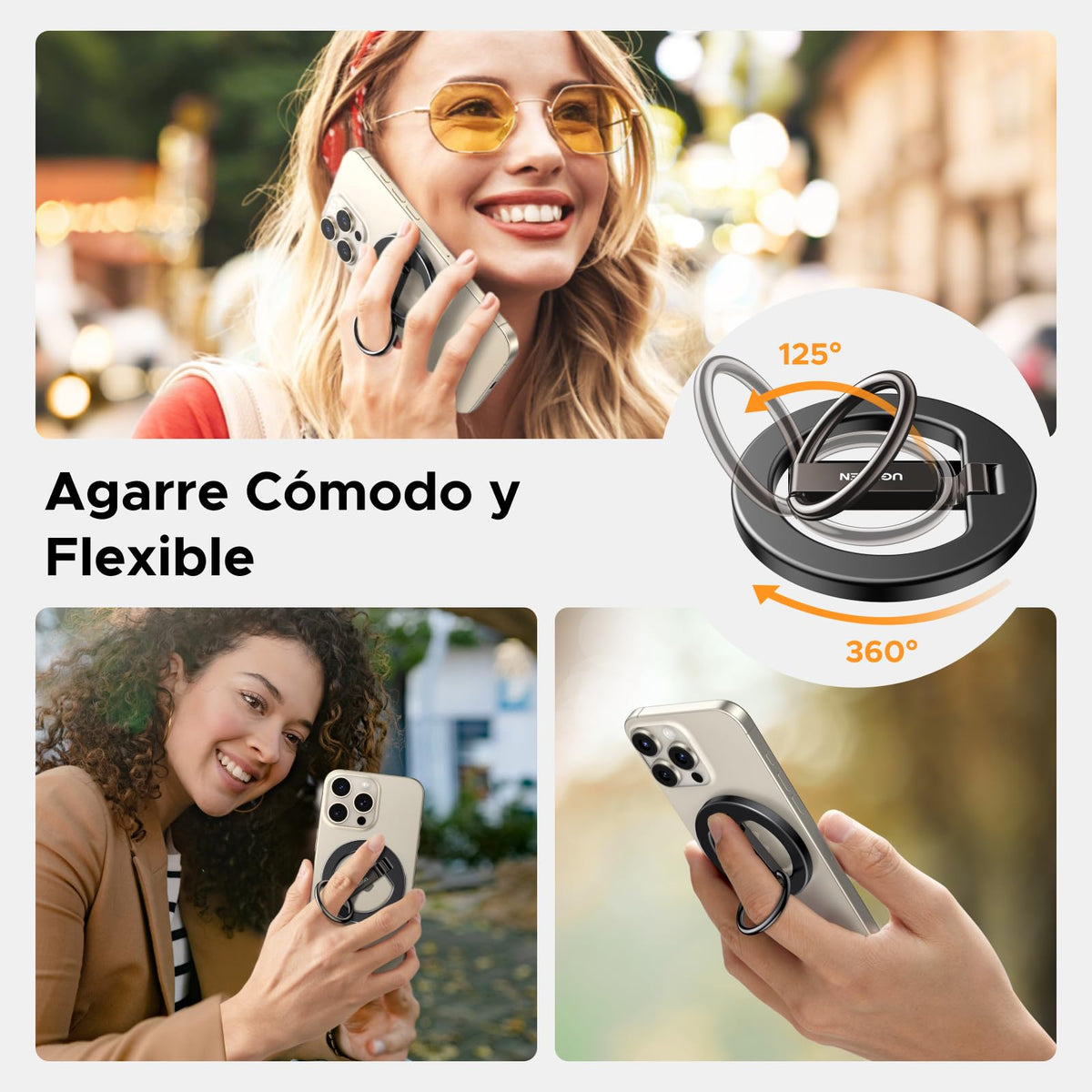 Soporte Magnético para Celular UGREEN Innovador con Anillo