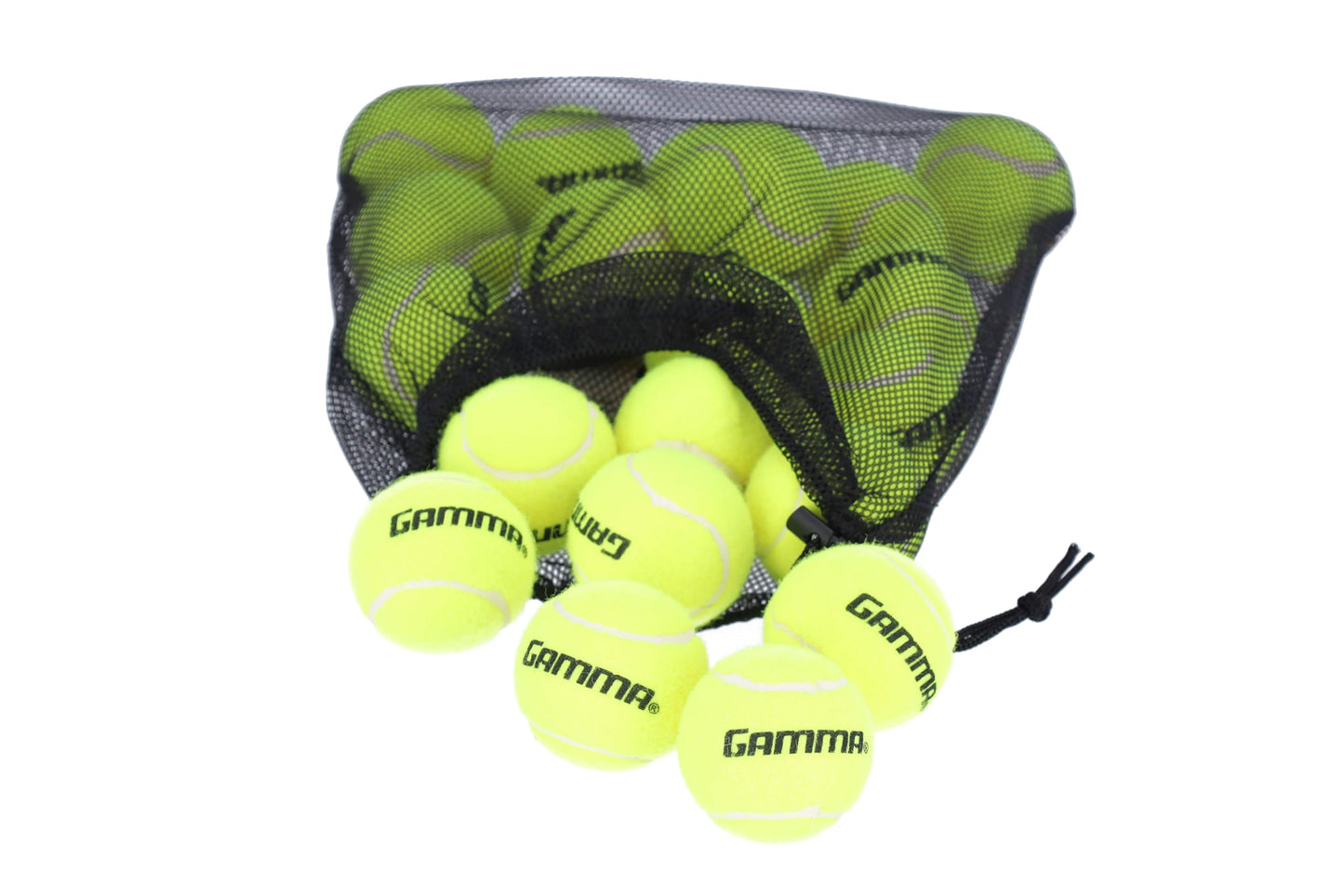 GAMMA Sports - Pelotas de Tenis sin presión con Malla para Pelotas de Tenis, Paquete de 20