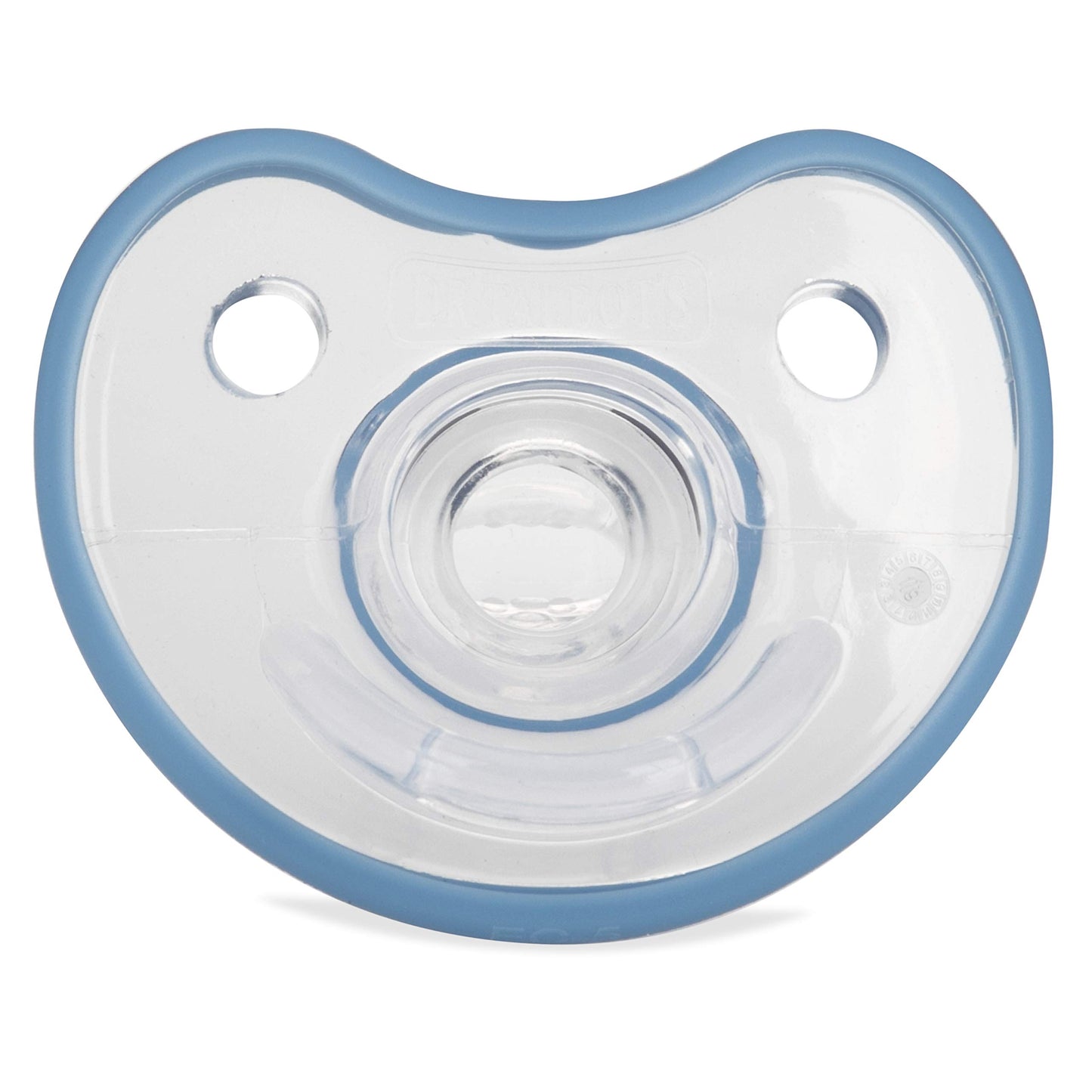 Chupetes Ortodónticos Dr. Talbot's Azul Gris Soft-Flex 6-12 Meses Paquete de 2