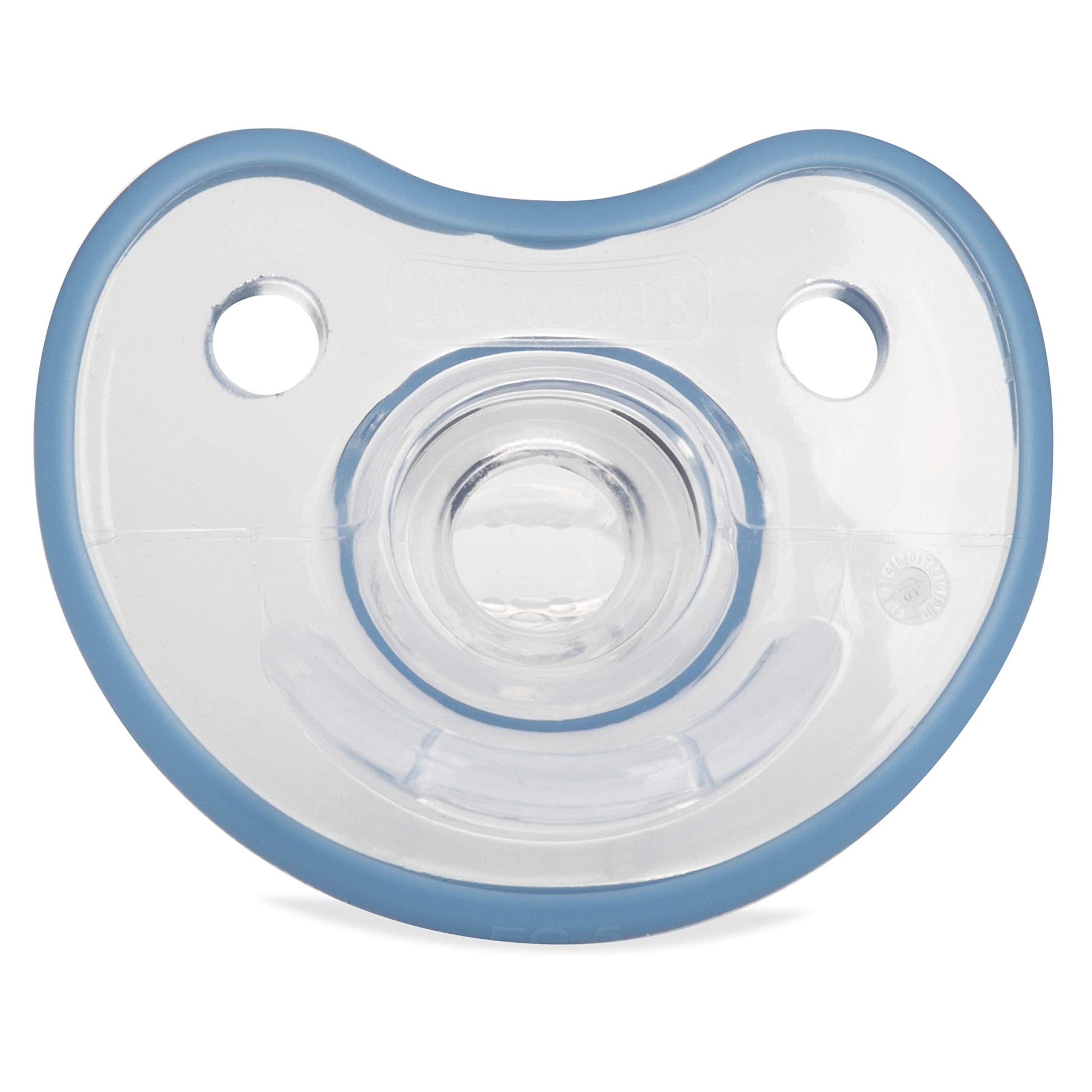 Chupetes Ortodónticos Dr. Talbot's Azul Gris Soft-Flex 6-12 Meses Paquete de 2