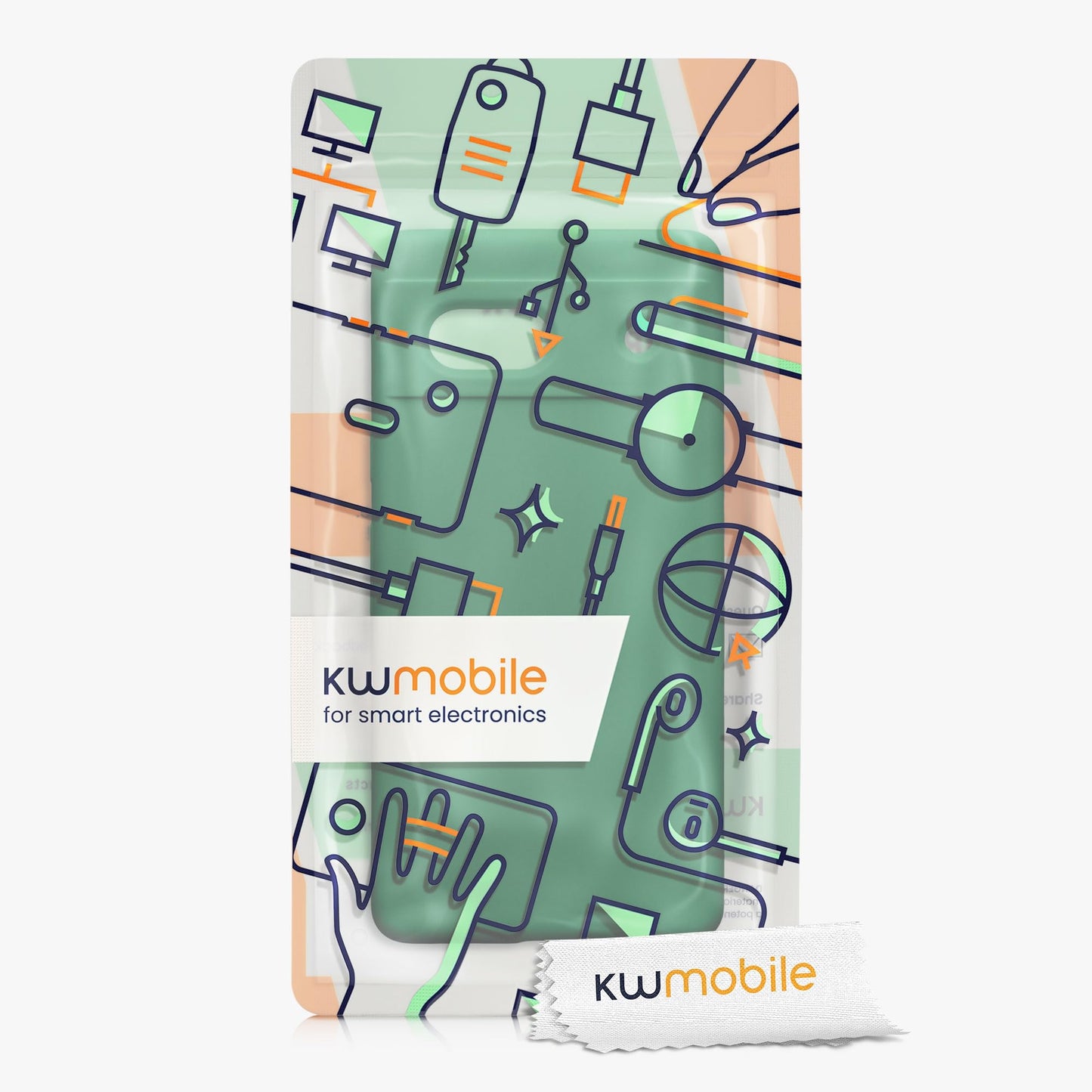 kwmobile Carcasa Compatible con Google Pixel 7a Funda - Case TPU y Silicona antigolpes - Apto Carga inalámbrica - Verde trébol
