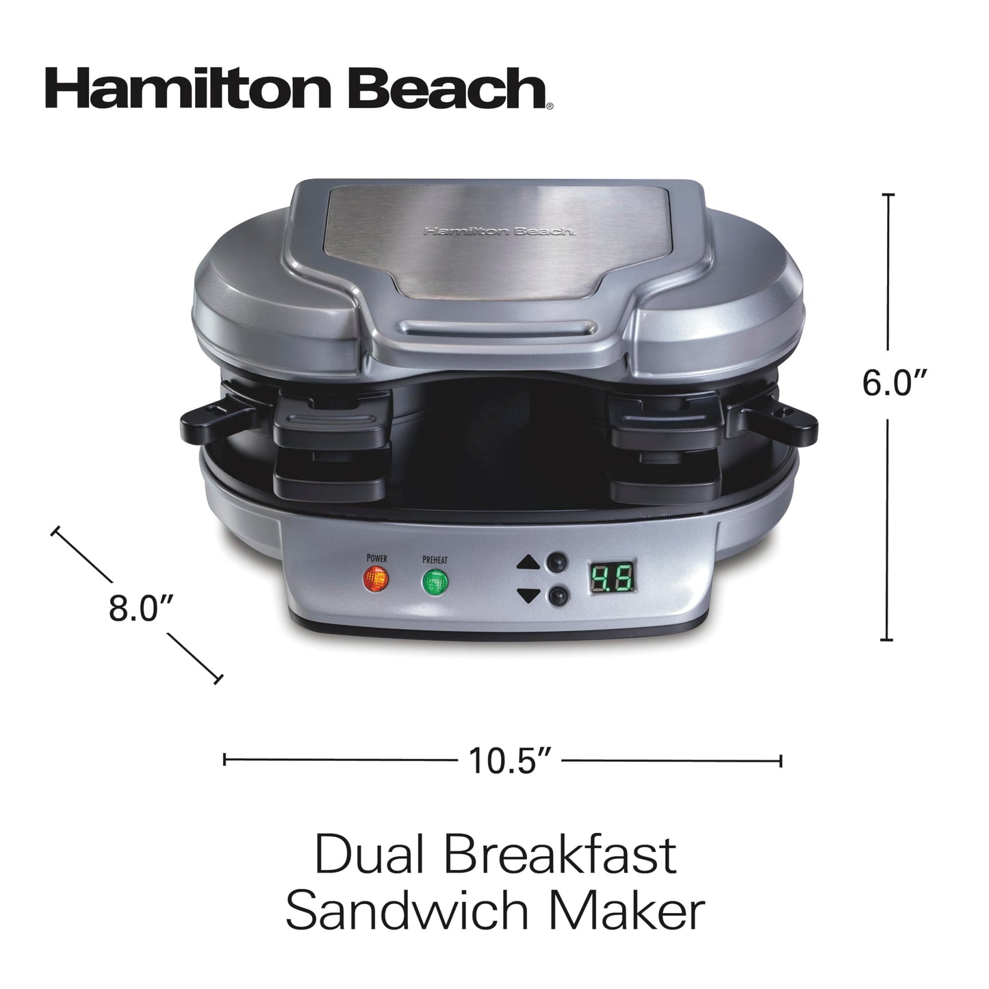 Hamilton Beach Sandwichera para el desayuno doble