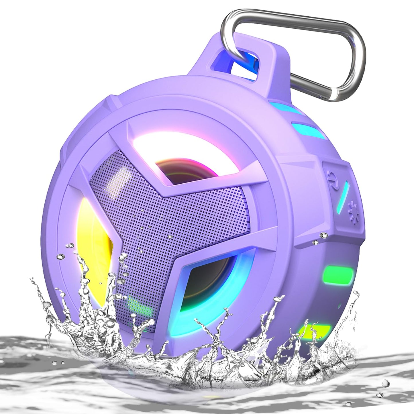 EBODA - Altavoz de Ducha Bluetooth, Altavoces Pequeños Inalámbricos Portátiles Impermeables IP67, Flotante, 24H de Reproducción para Casa, Playa, Piscina, Kayak, Senderismo, Accesorios de Barco